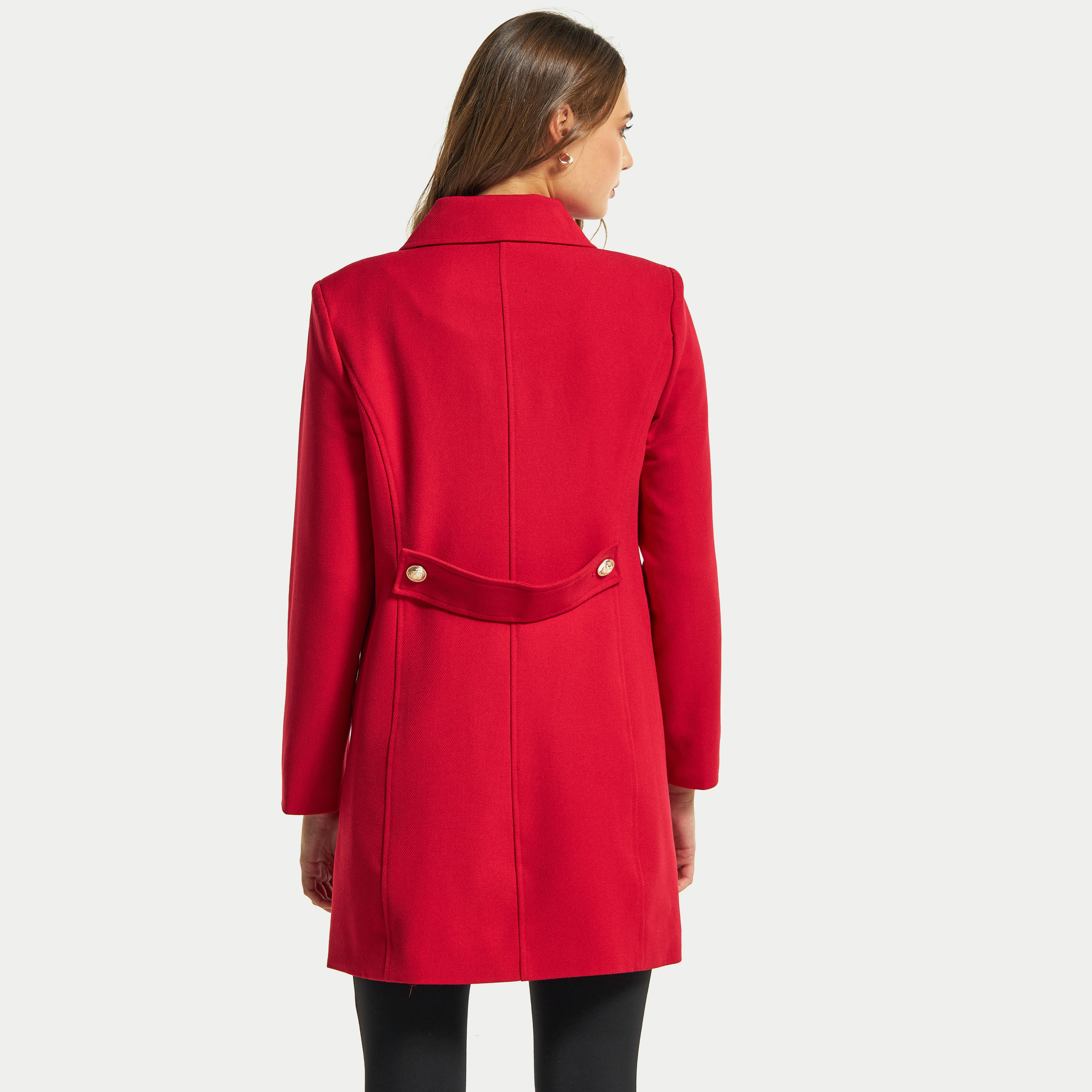 معطف سادة بأزرار وياقة قطيفة فضفاضة-women-winterwear-coatsandjackets-coats-image-7
