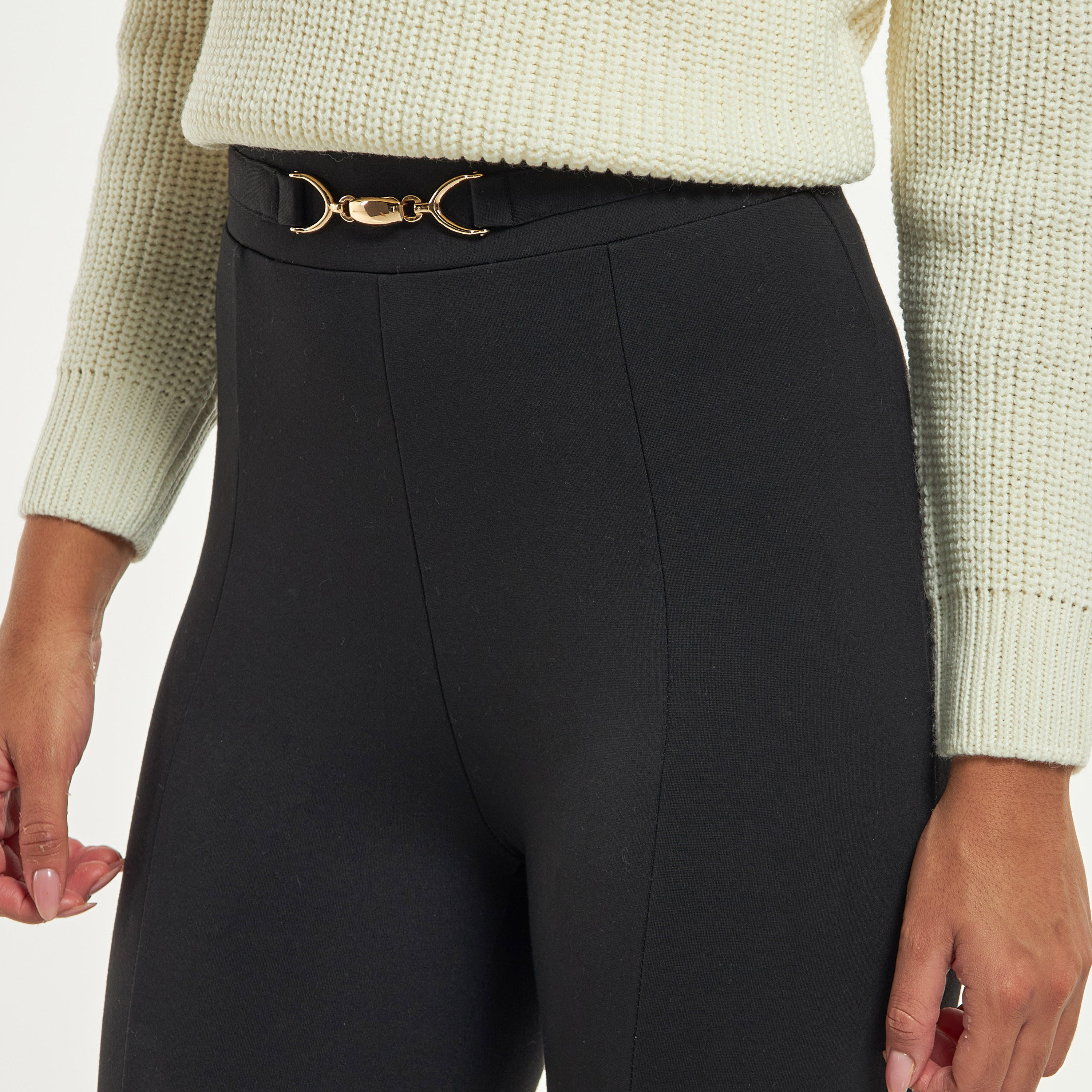 بنطلون تريقنز بخصر بزينة إبزيم-women-clothing-bottoms-leggings-image-4