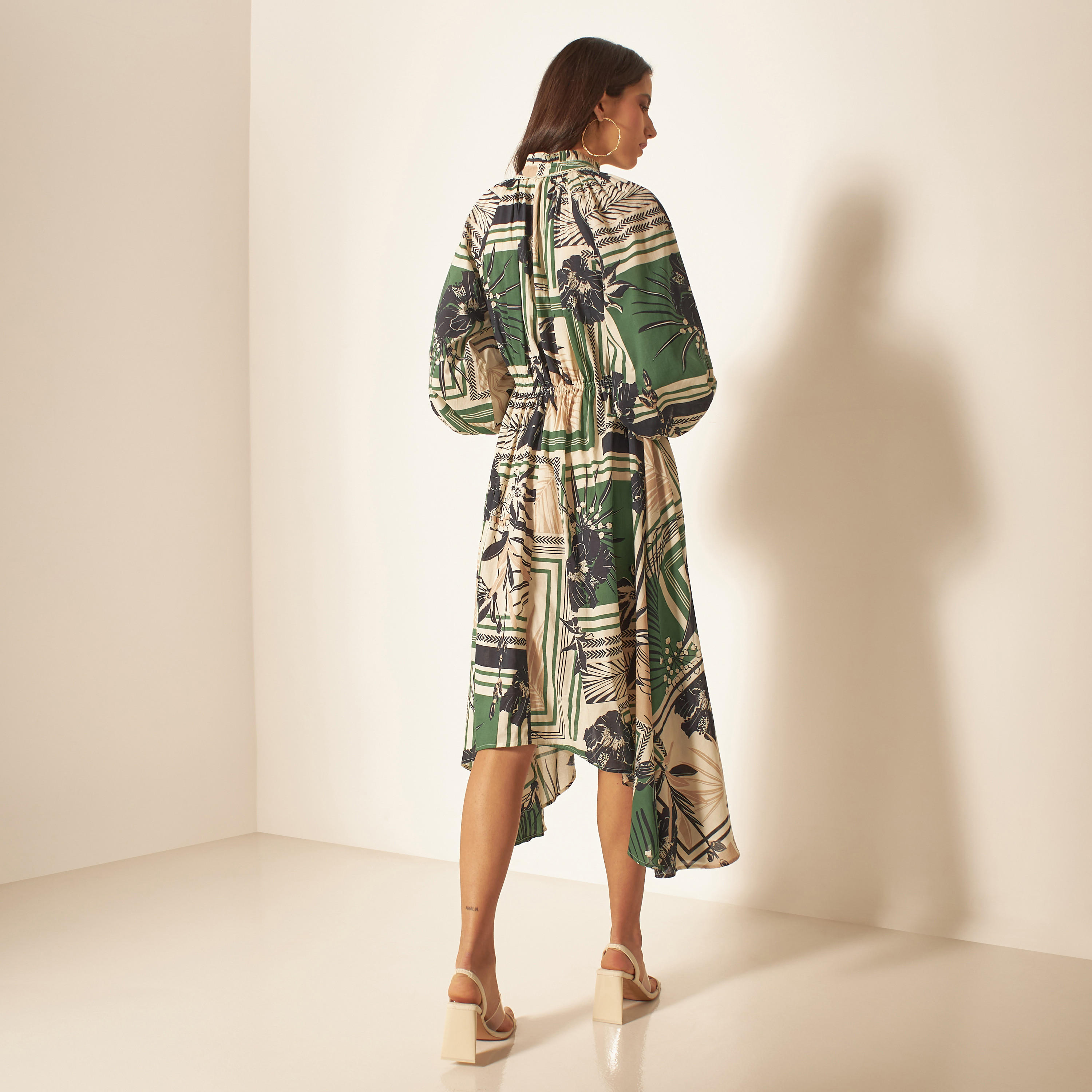 All-Over Print Asymmetric Midi Dress with Tie-Up Detail-women-clothing-dresses-image-3