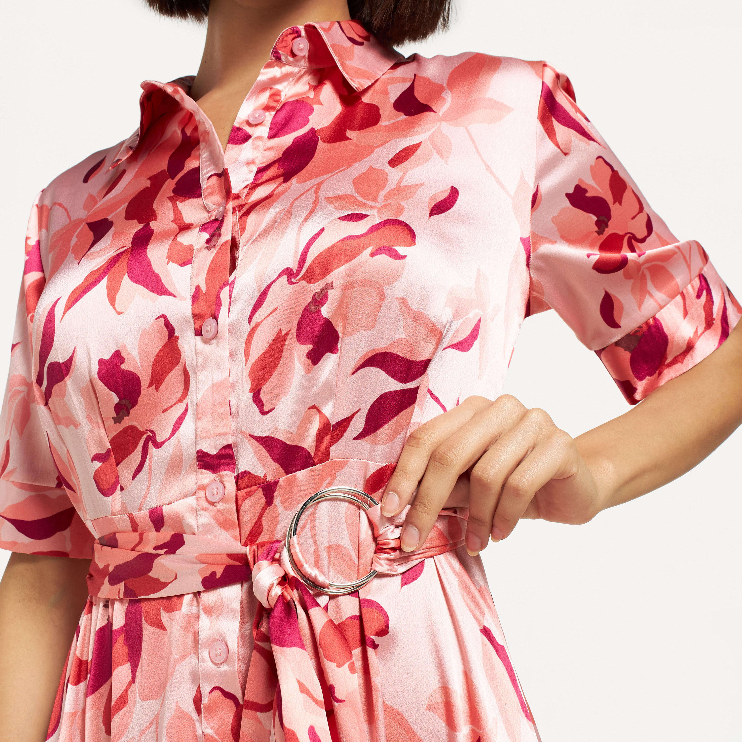 فستان قميص طويل بطبعات أزهار وحزام ربط-women-clothing-dresses-image-3