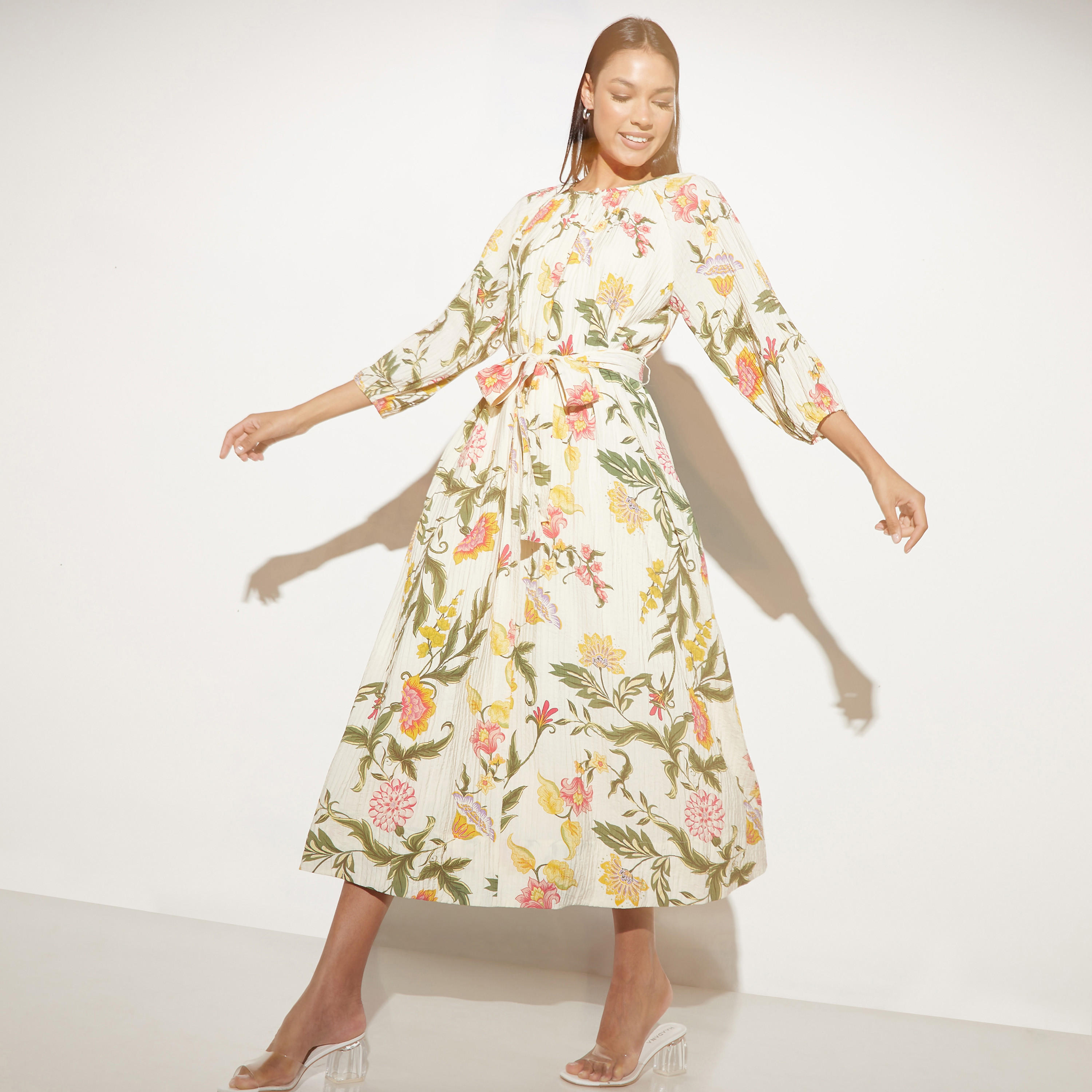 فستان بحزام ربط وطبعات أزهار-women-clothing-dresses-image-5