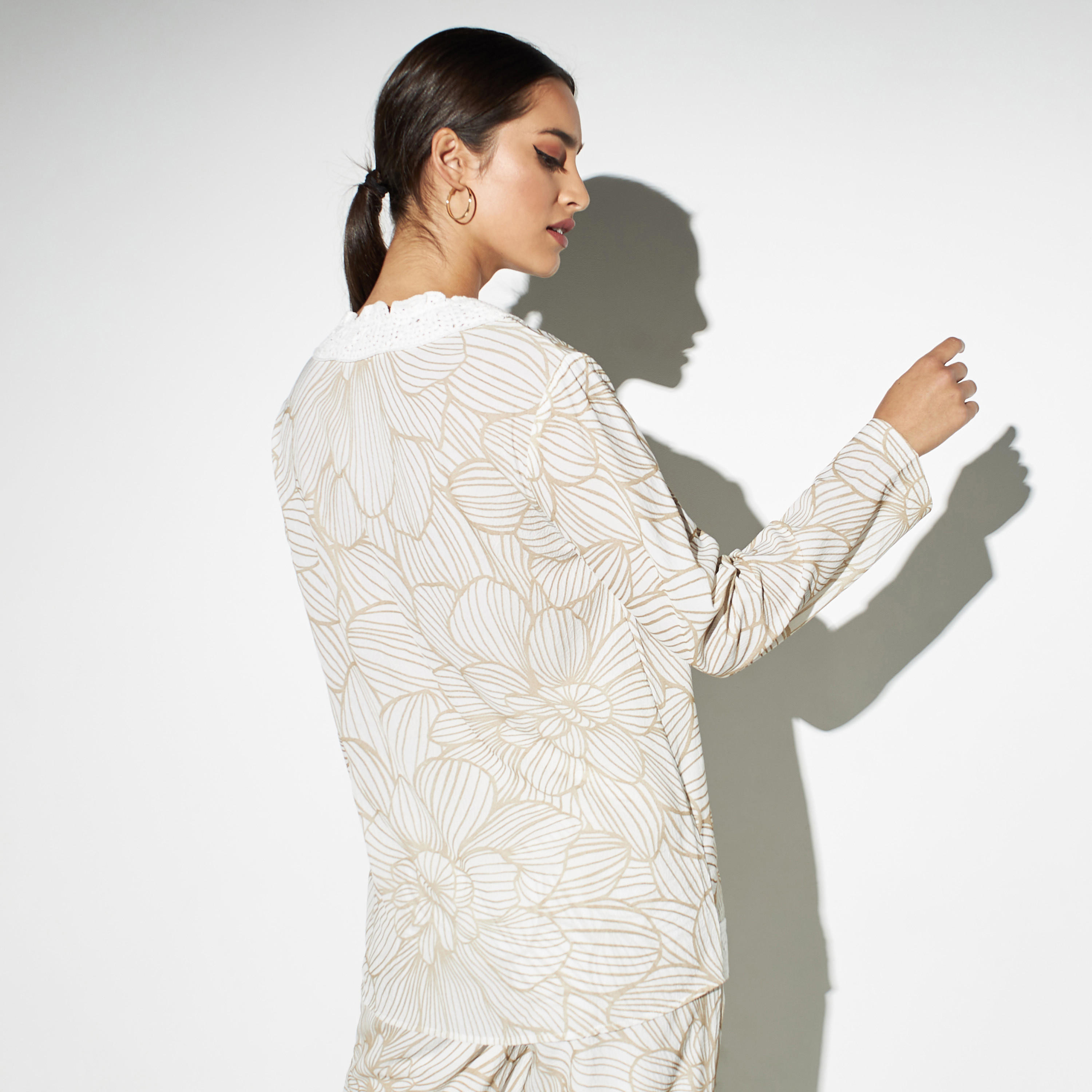 Printed Top with Tie-Ups and Crochet Detail-women-clothing-shirtsandblouses-blouses-image-3