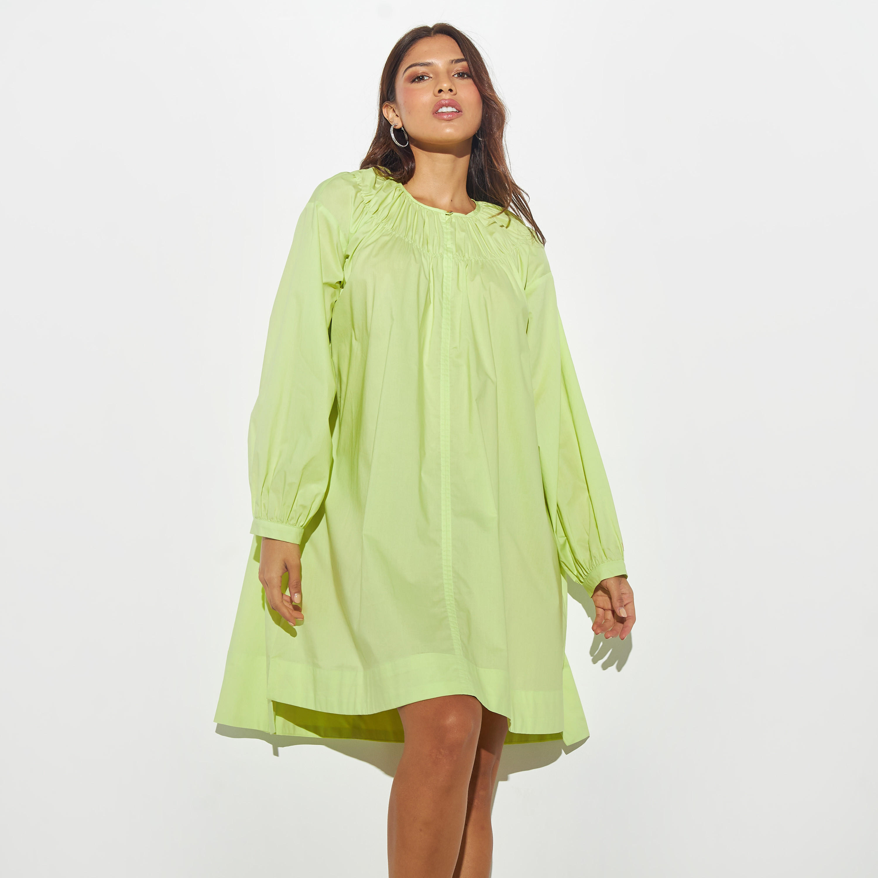 فستان بأكمام طويلة وكسرات-women-clothing-dresses-image-1