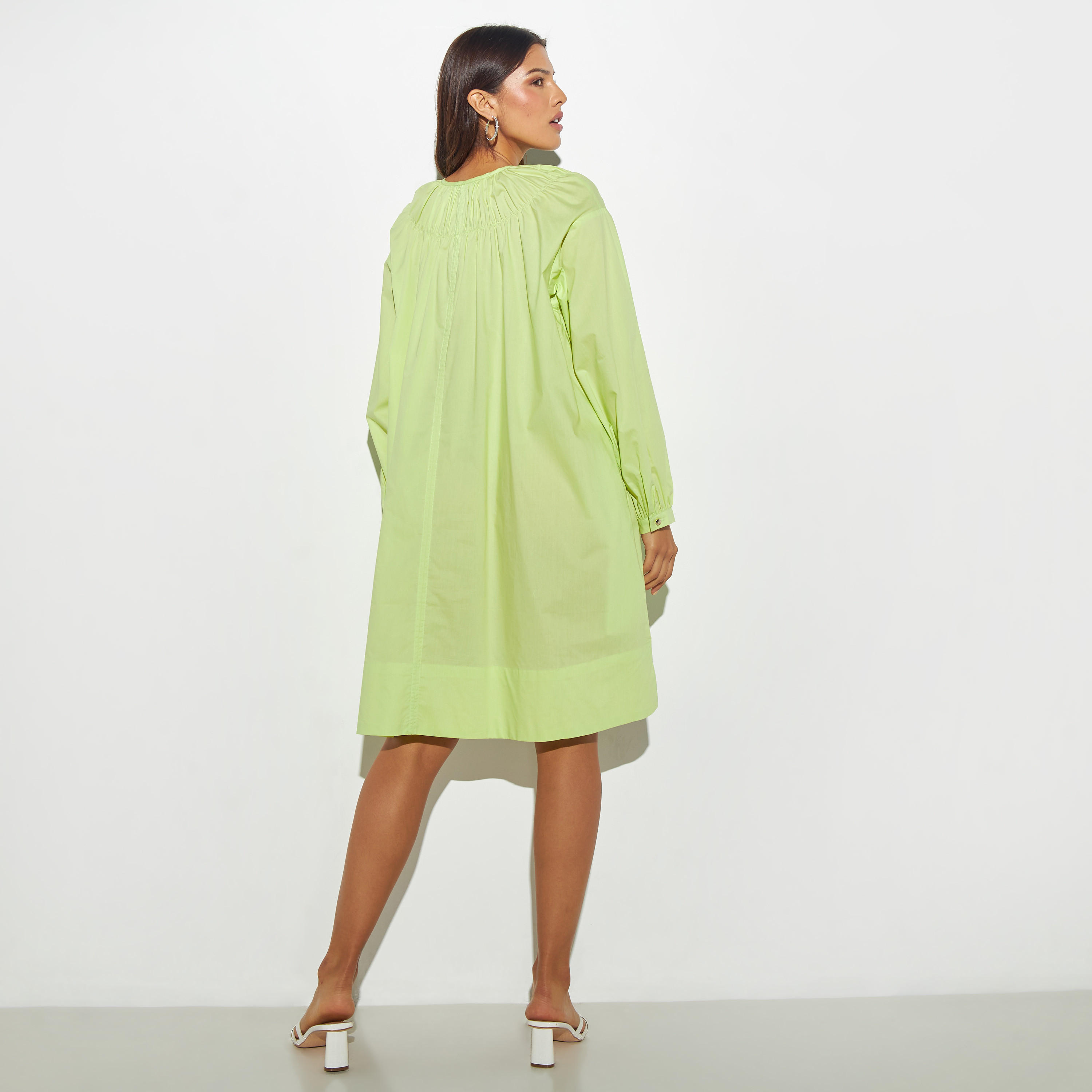 فستان بأكمام طويلة وكسرات-women-clothing-dresses-image-3