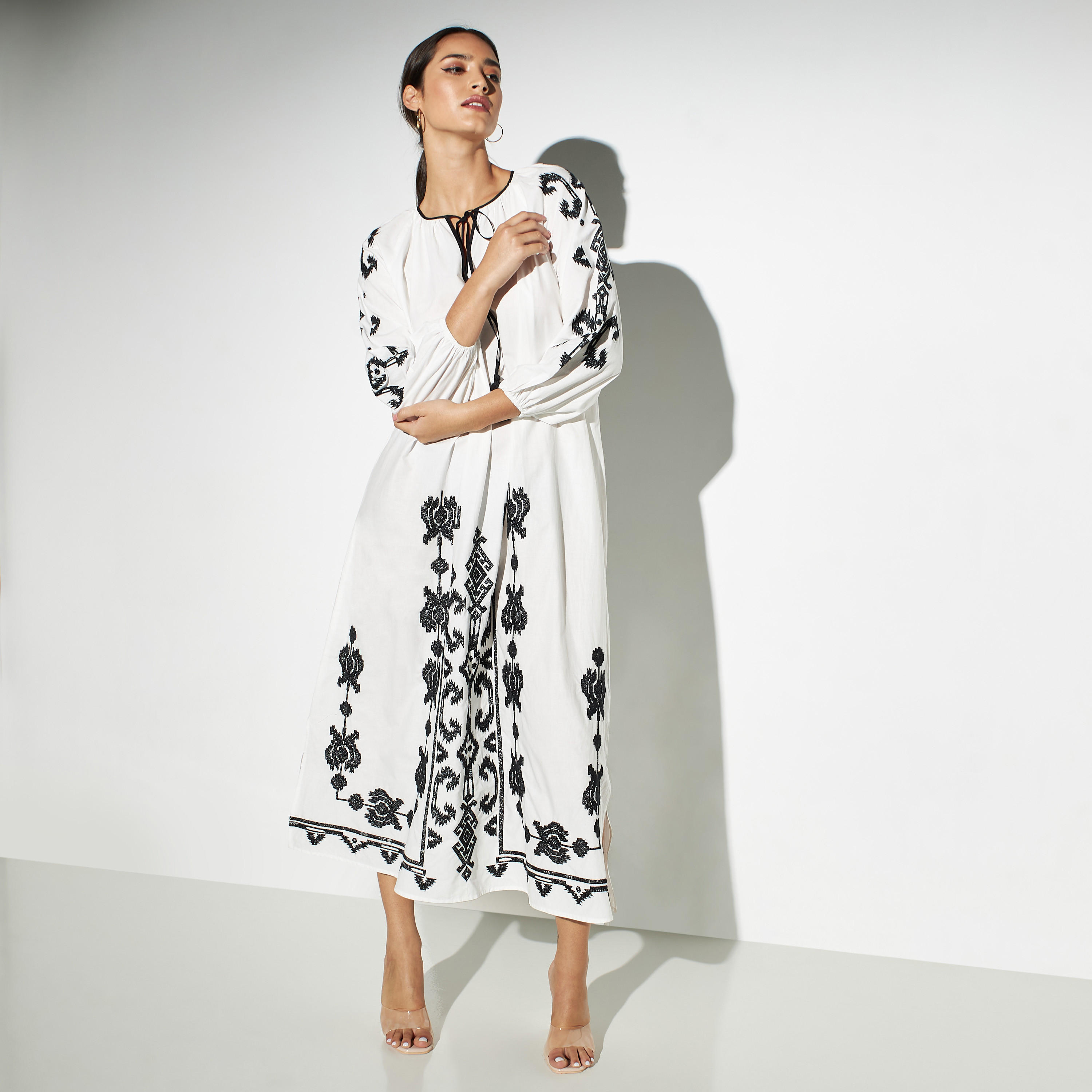 ハーリップトゥ Vienna Volume Sleeve Shirt Dress Vienna Volume Sleeve Shirt Dress