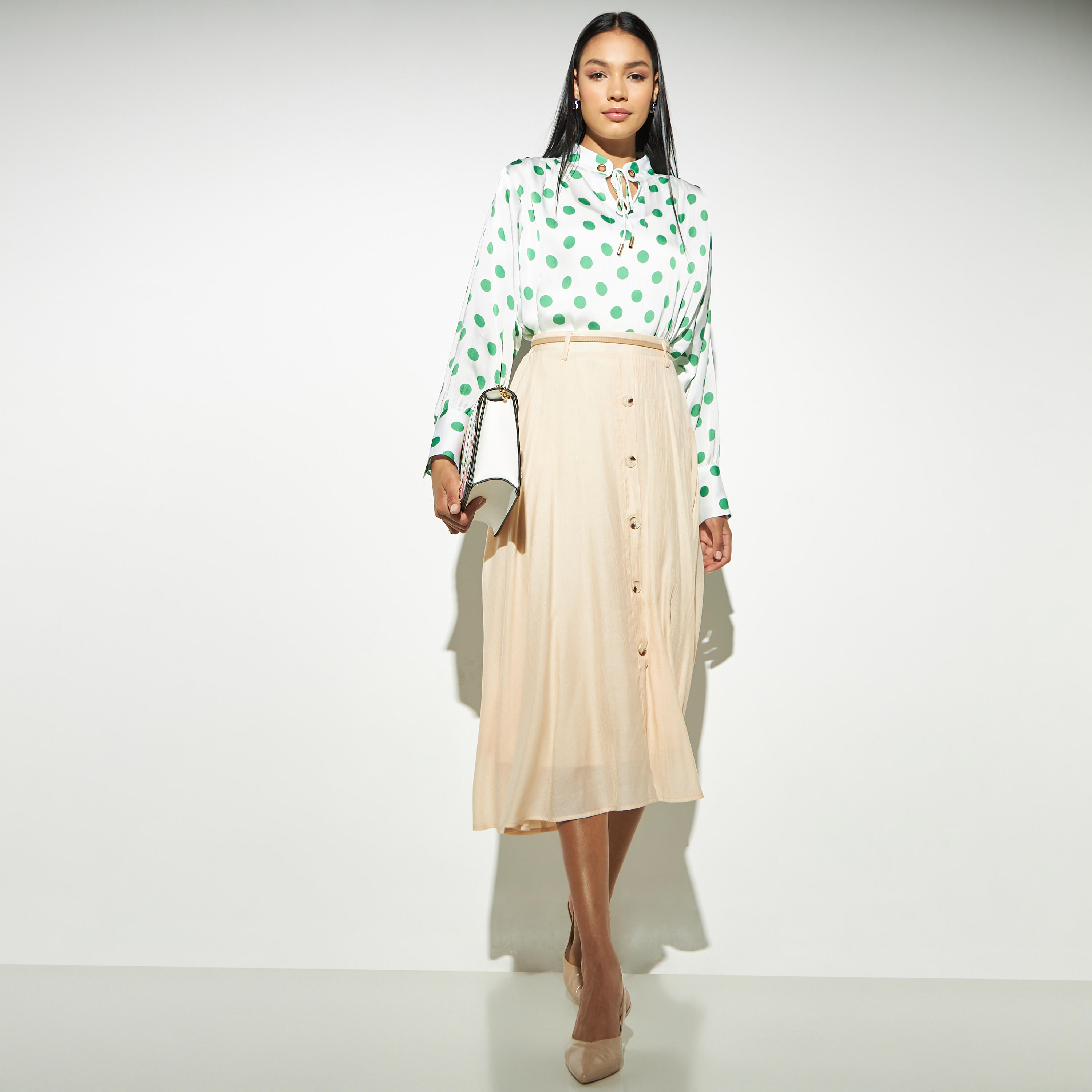 بلوزة بطبعات وياقة ماندارين وأربطة-women-clothing-shirtsandblouses-blouses-image-3