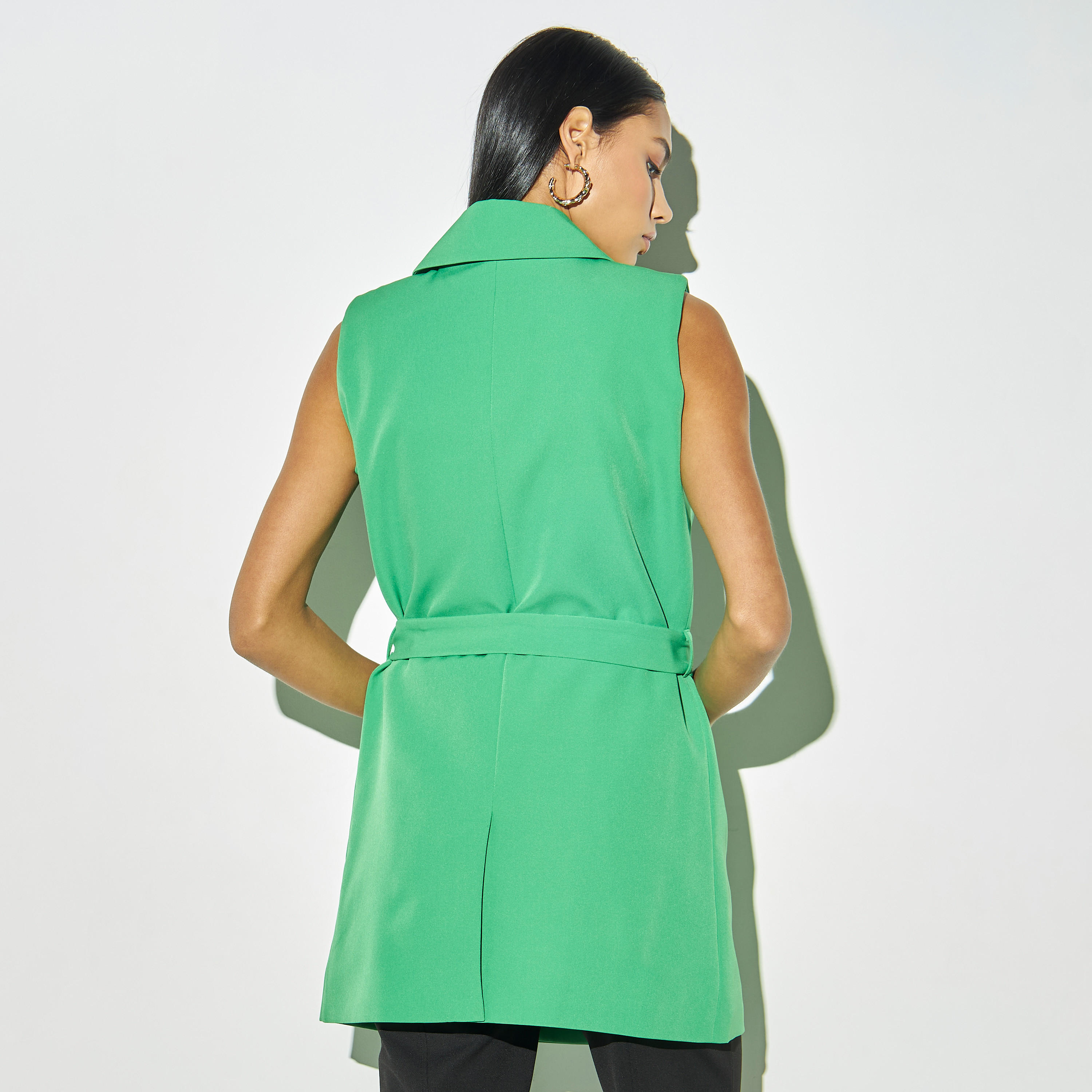 Sleeveless Jacket with Peak Lapel and Tie-Up Belt-women-winterwear-coatsandjackets-jackets-image-3