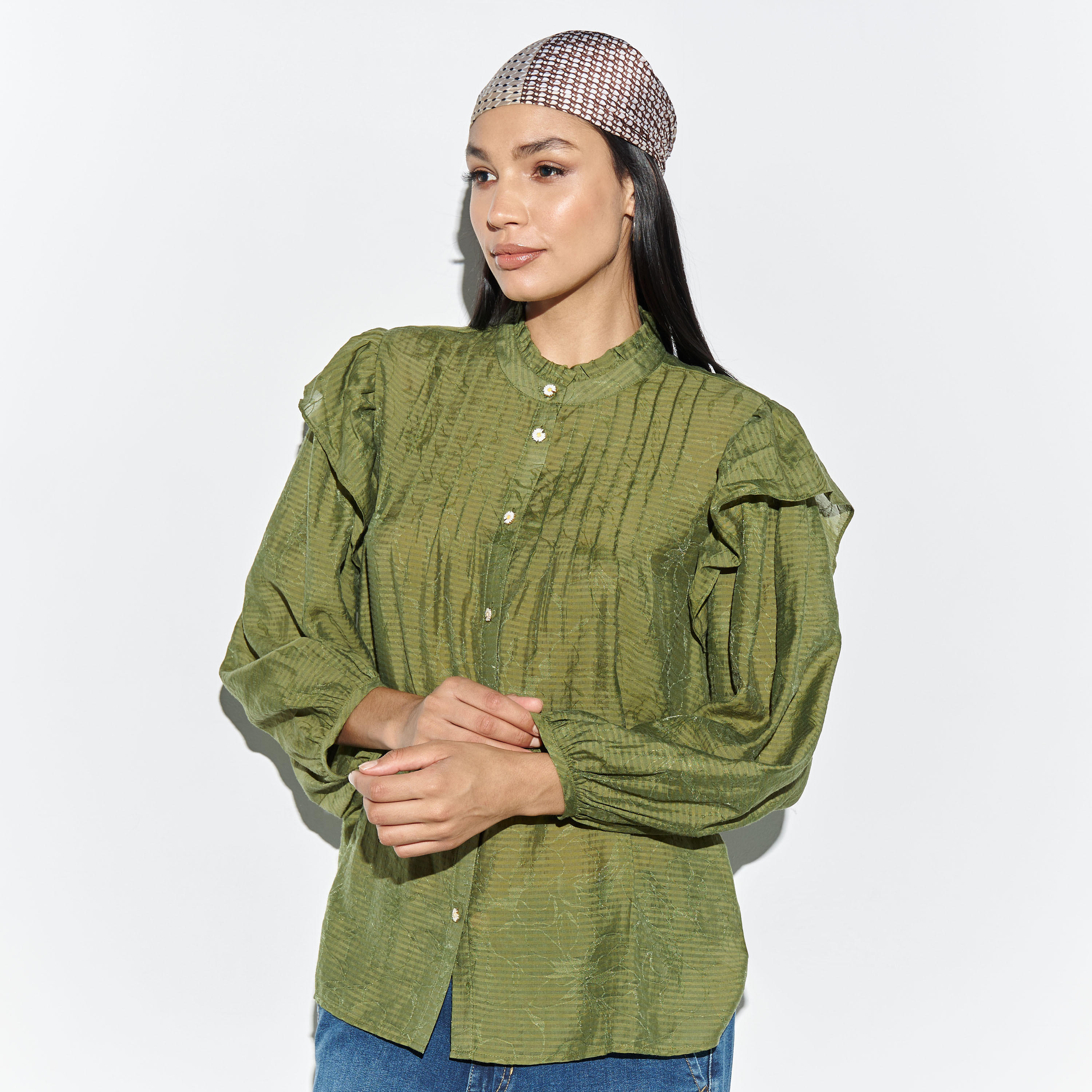 بلوزة بكشكش وأكمام فوليوم-women-clothing-shirtsandblouses-blouses-image-1