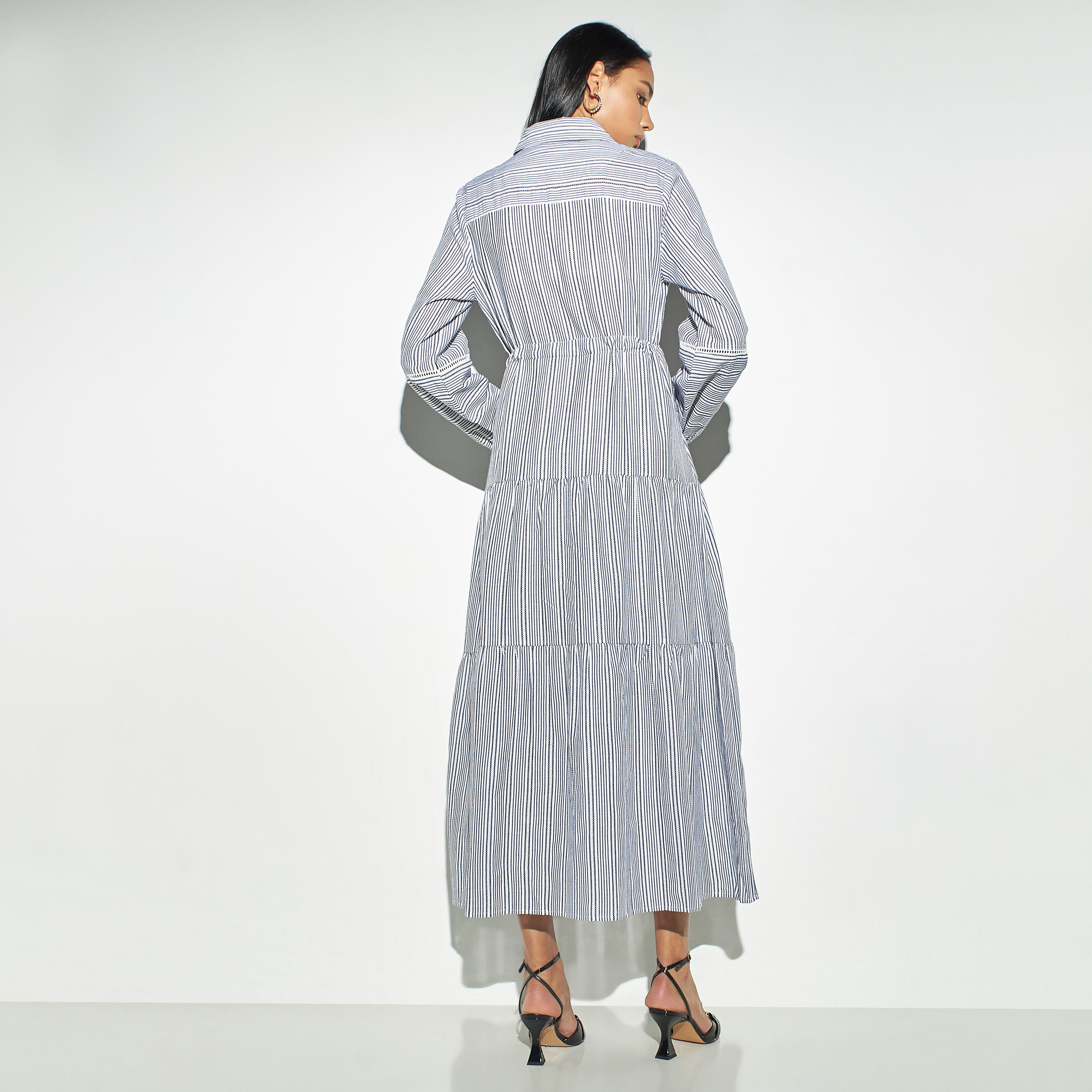 فستان قميص مخطط بأزرار وأربطة-women-clothing-dresses-image-2