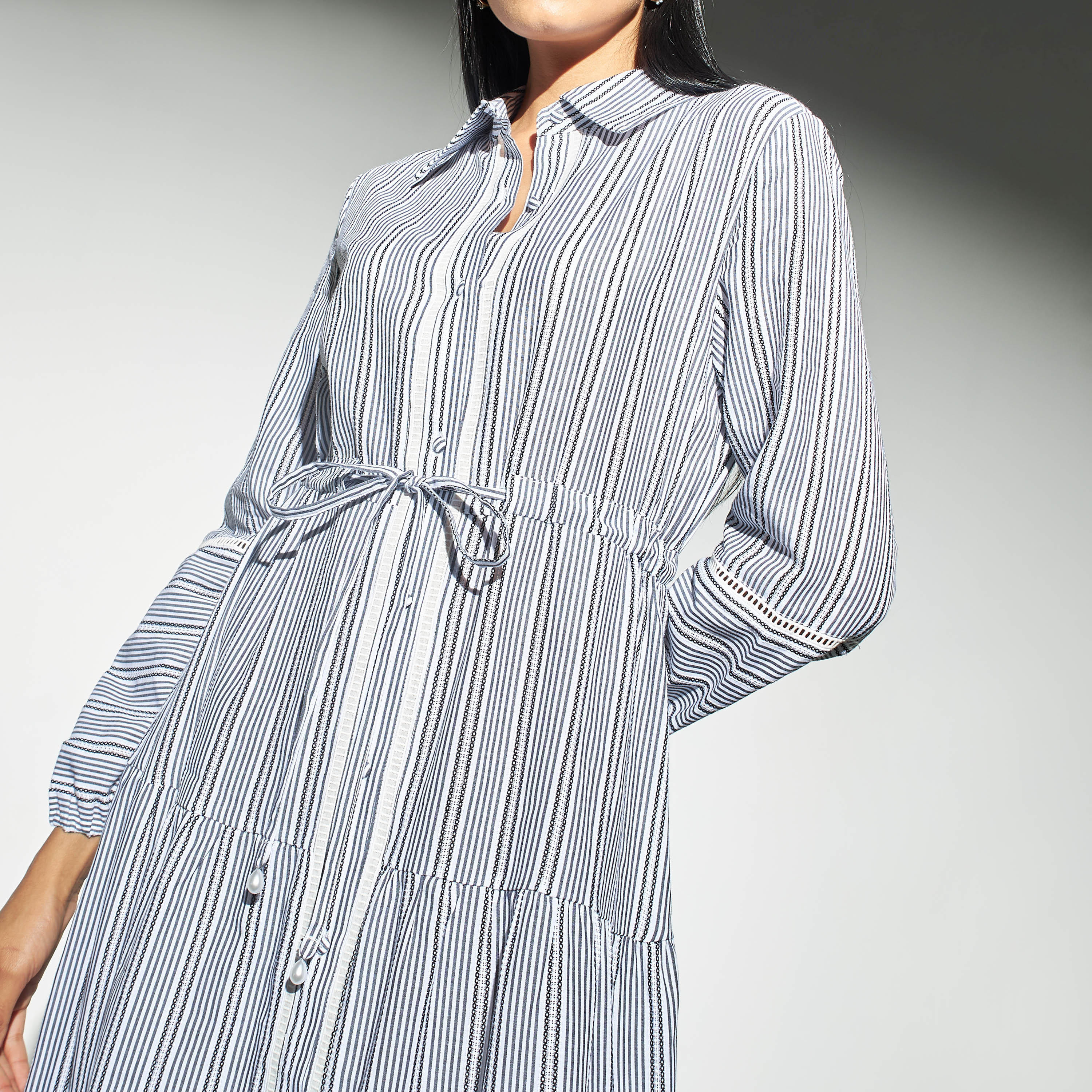 فستان قميص مخطط بأزرار وأربطة-women-clothing-dresses-image-4