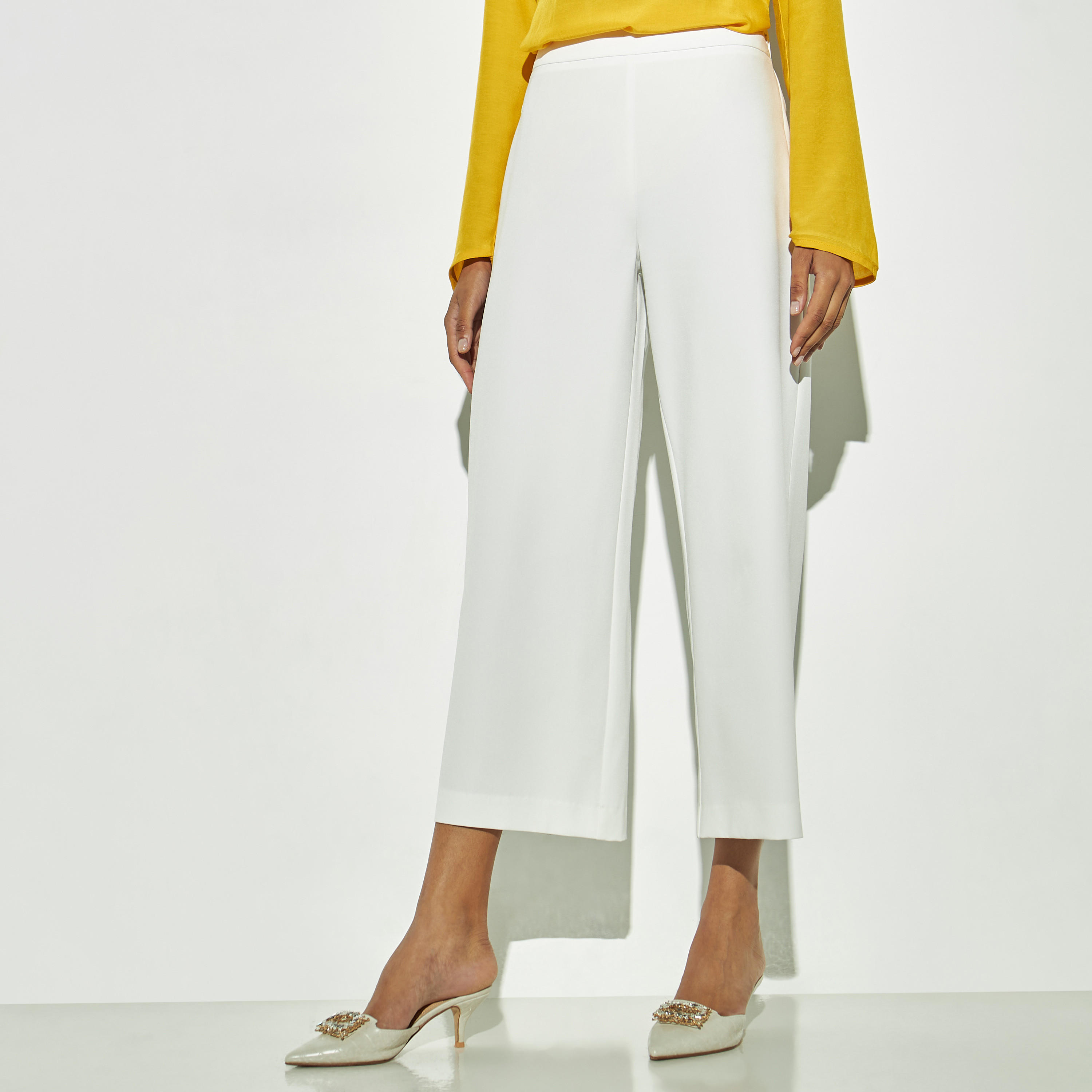 بنطلون سادة واسع الساقين-women-clothing-trousers-image-1