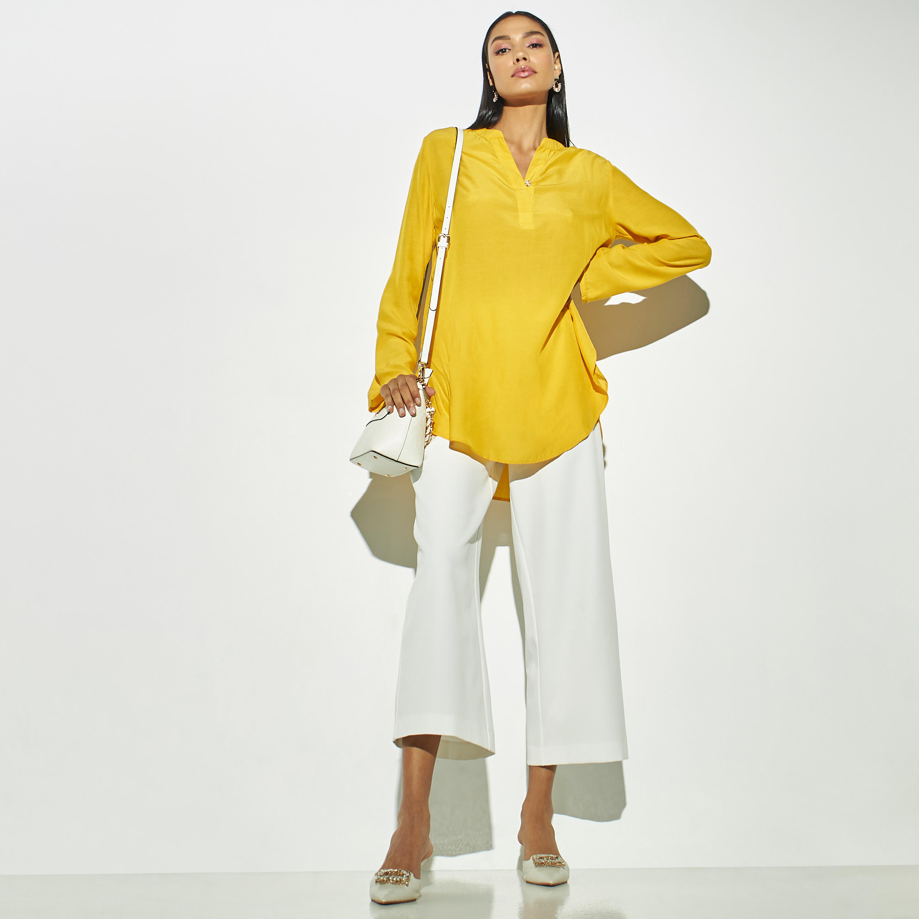 بنطلون سادة واسع الساقين-women-clothing-trousers-image-2