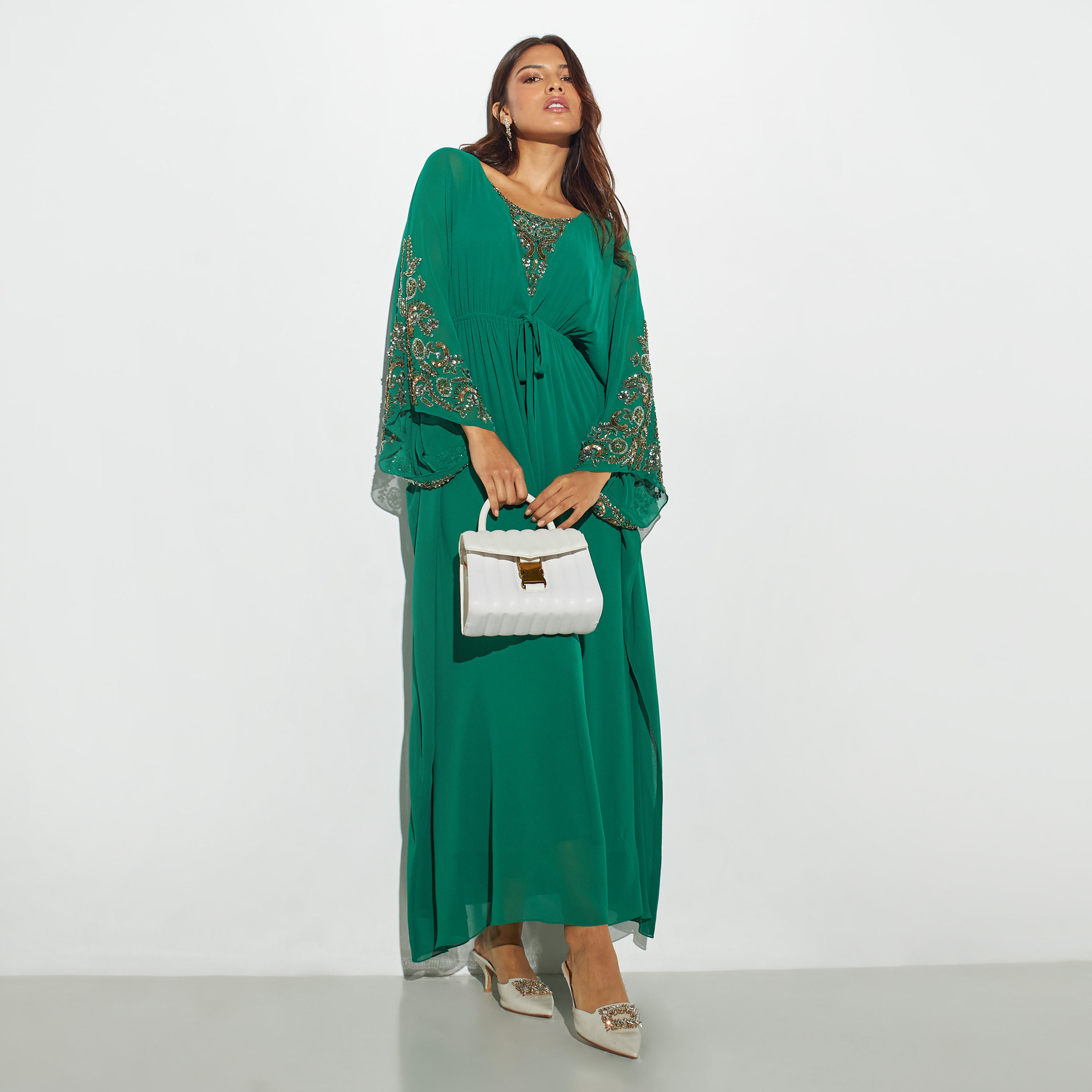 فستان طويل قفطان مزيّن بأربطة-women-clothing-dresses-image-2