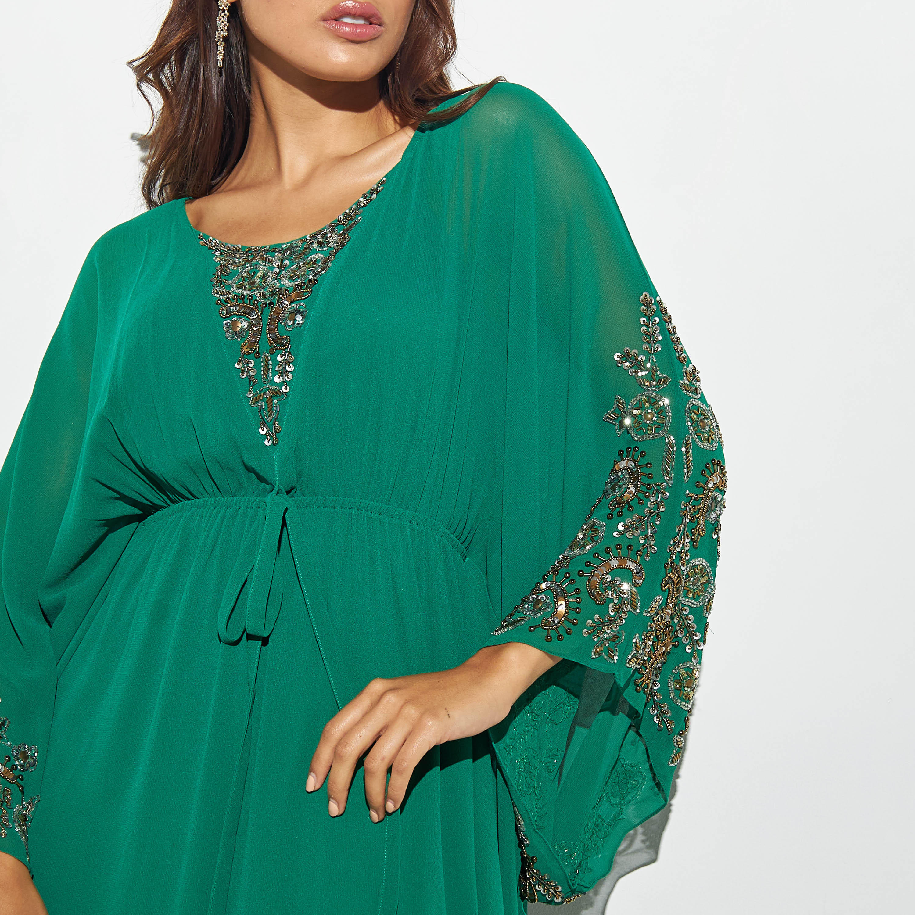 فستان طويل قفطان مزيّن بأربطة-women-clothing-dresses-image-4