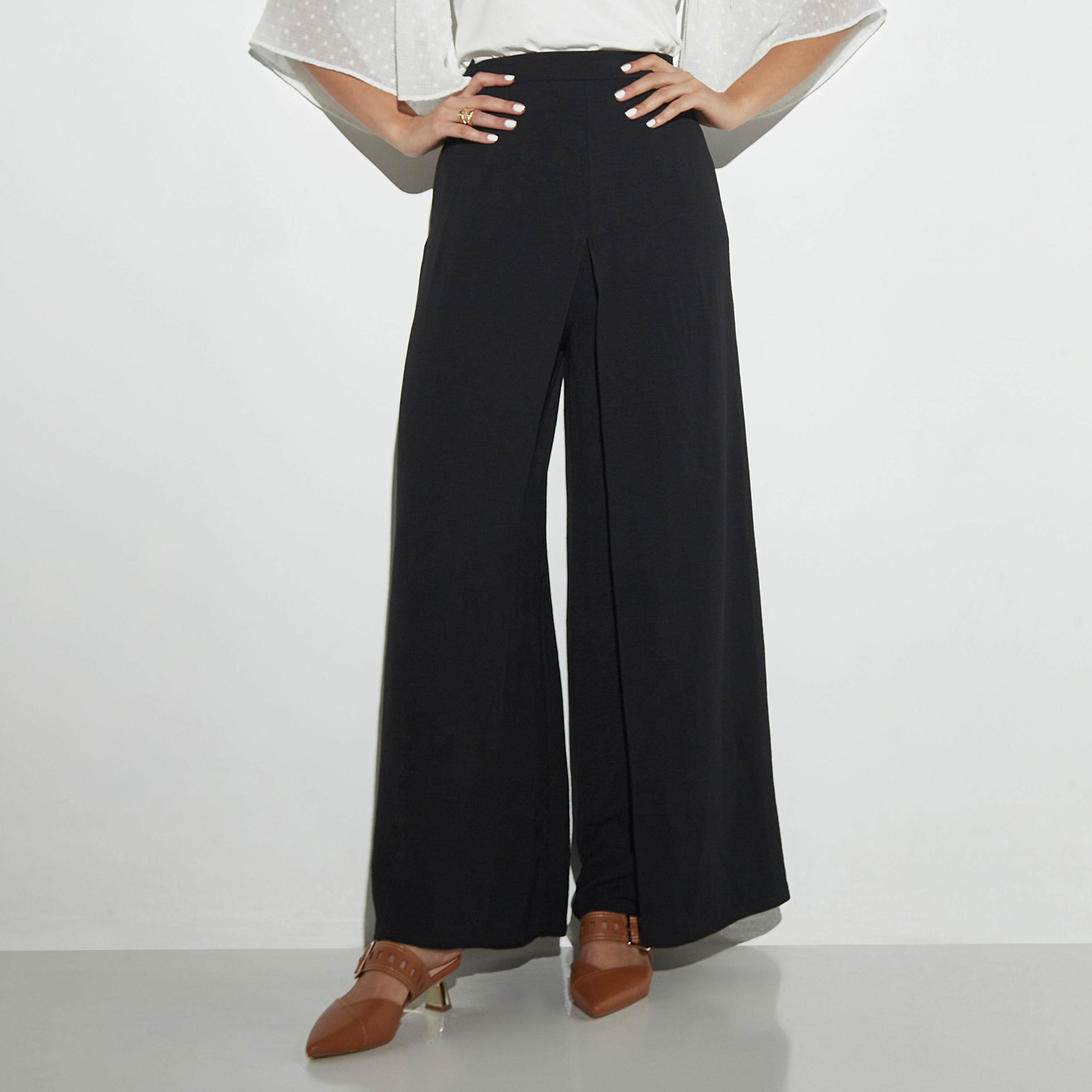بنطلون سادة بفتحة جانبية-women-clothing-bottoms-trousers-image-4