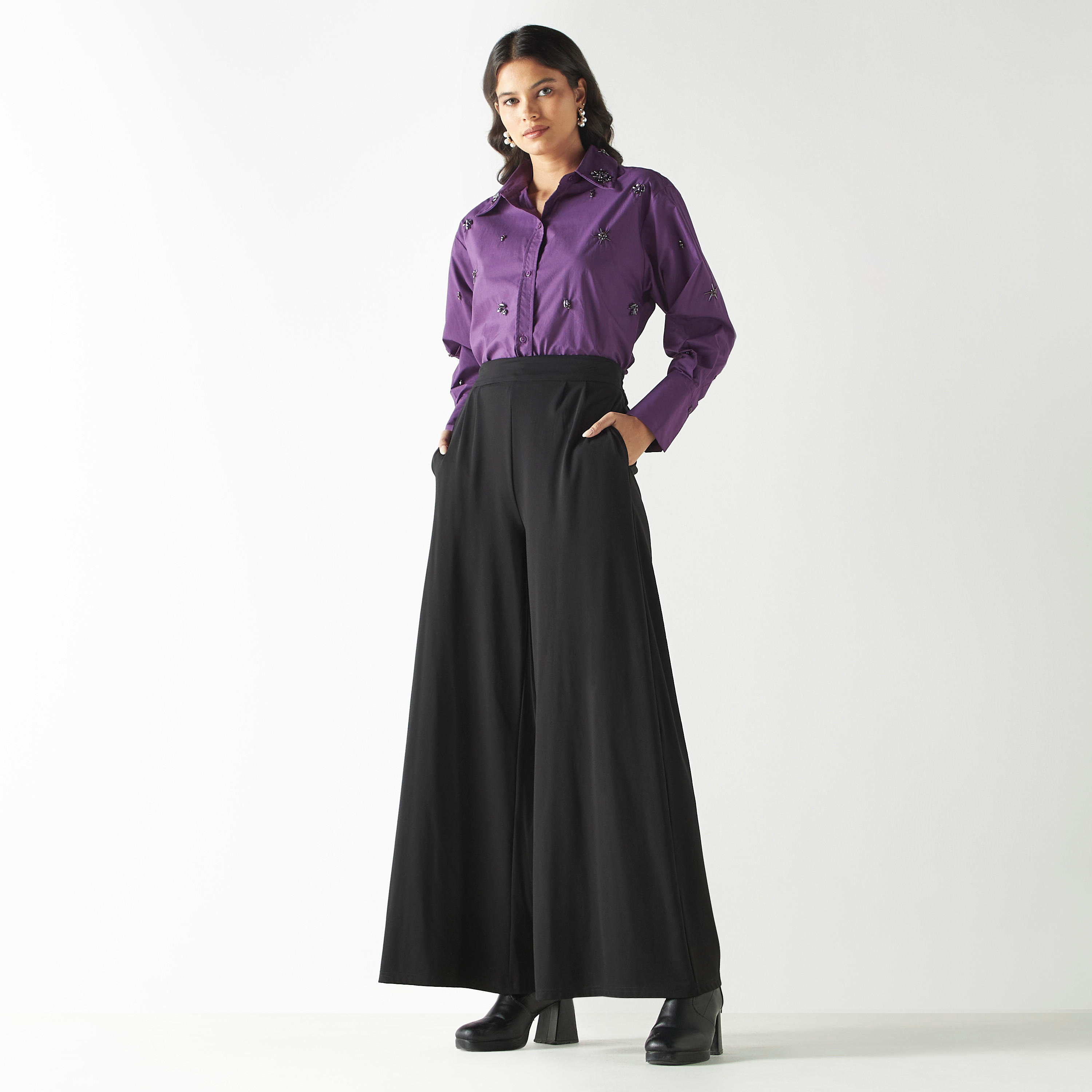 قميص مزين بأكمام طويلة-women-clothing-shirtsandblouses-shirts-image-2