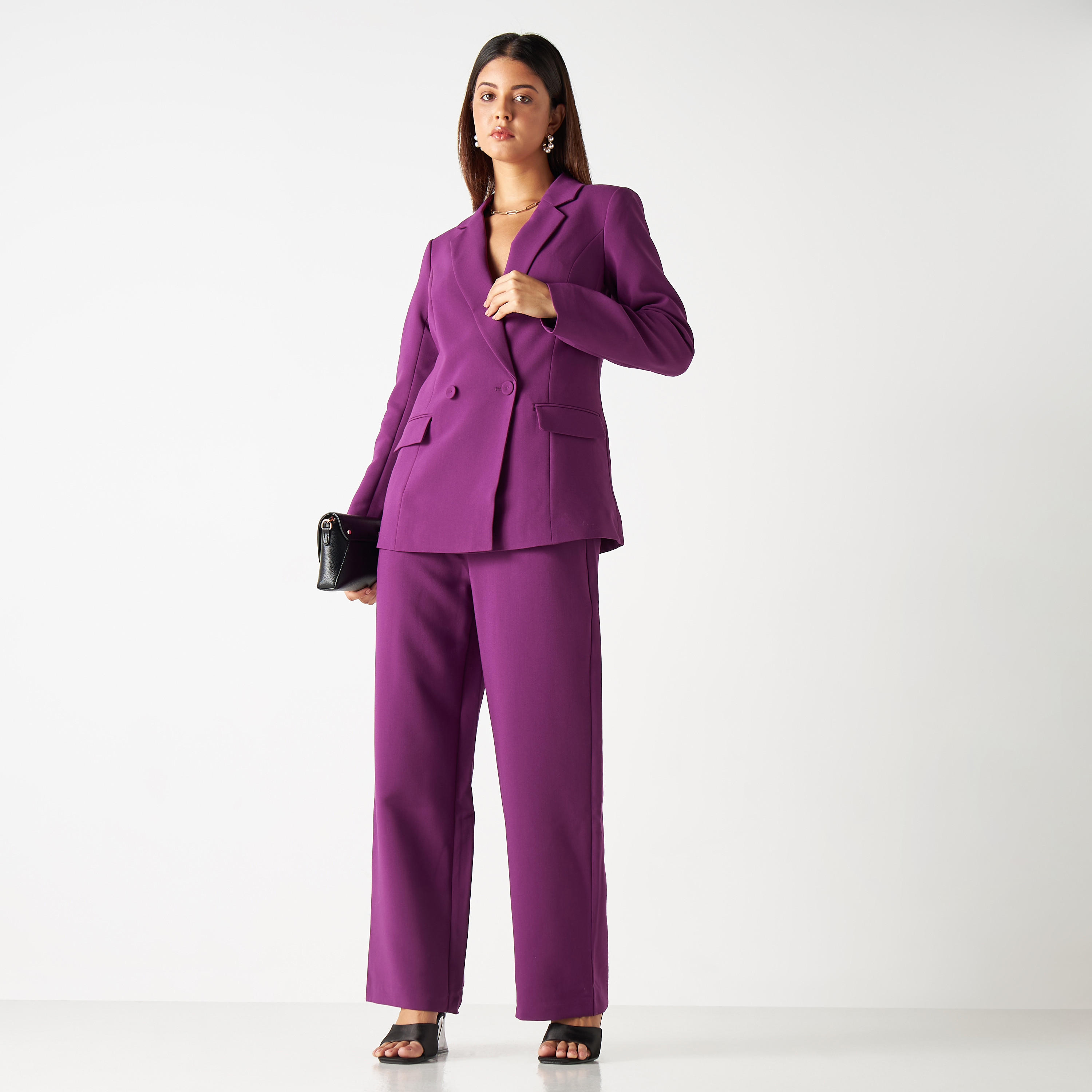 Solid Wide Leg Pants with Semi-Elasticated Waistband and Pockets-women-clothing-bottoms-trousers-image-2