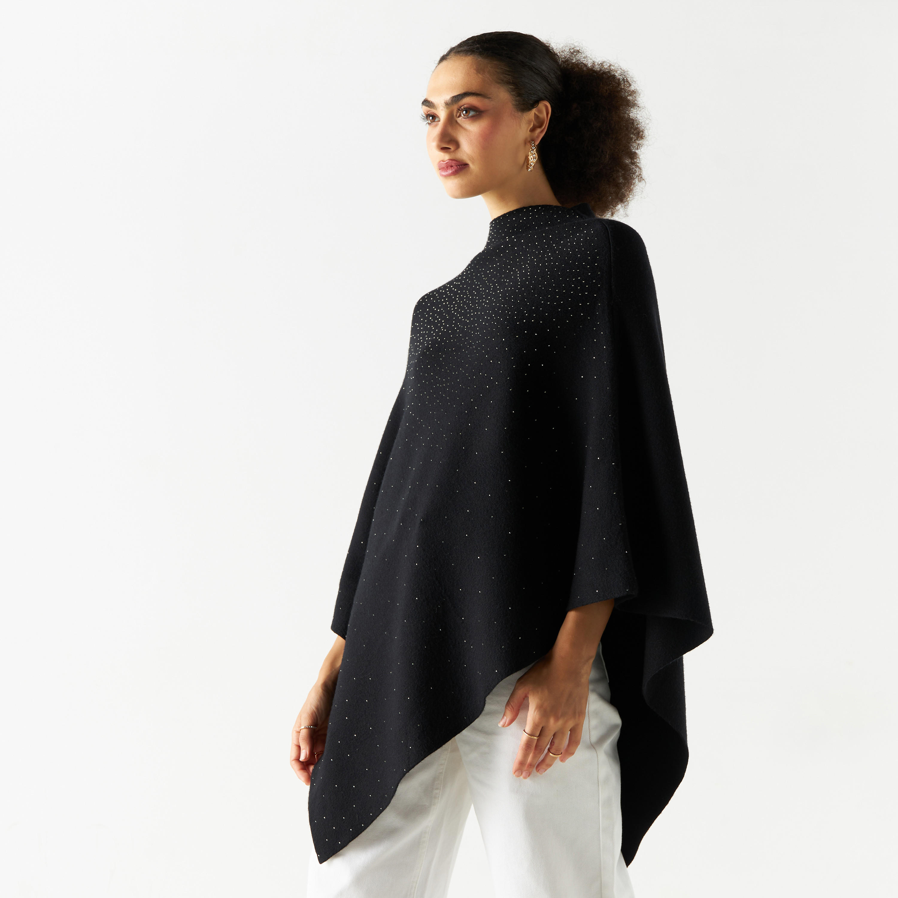 معطف بونشو مزيّن بياقة عالية-women-winterwear-cardigansandjumpers-cardigans-image-5