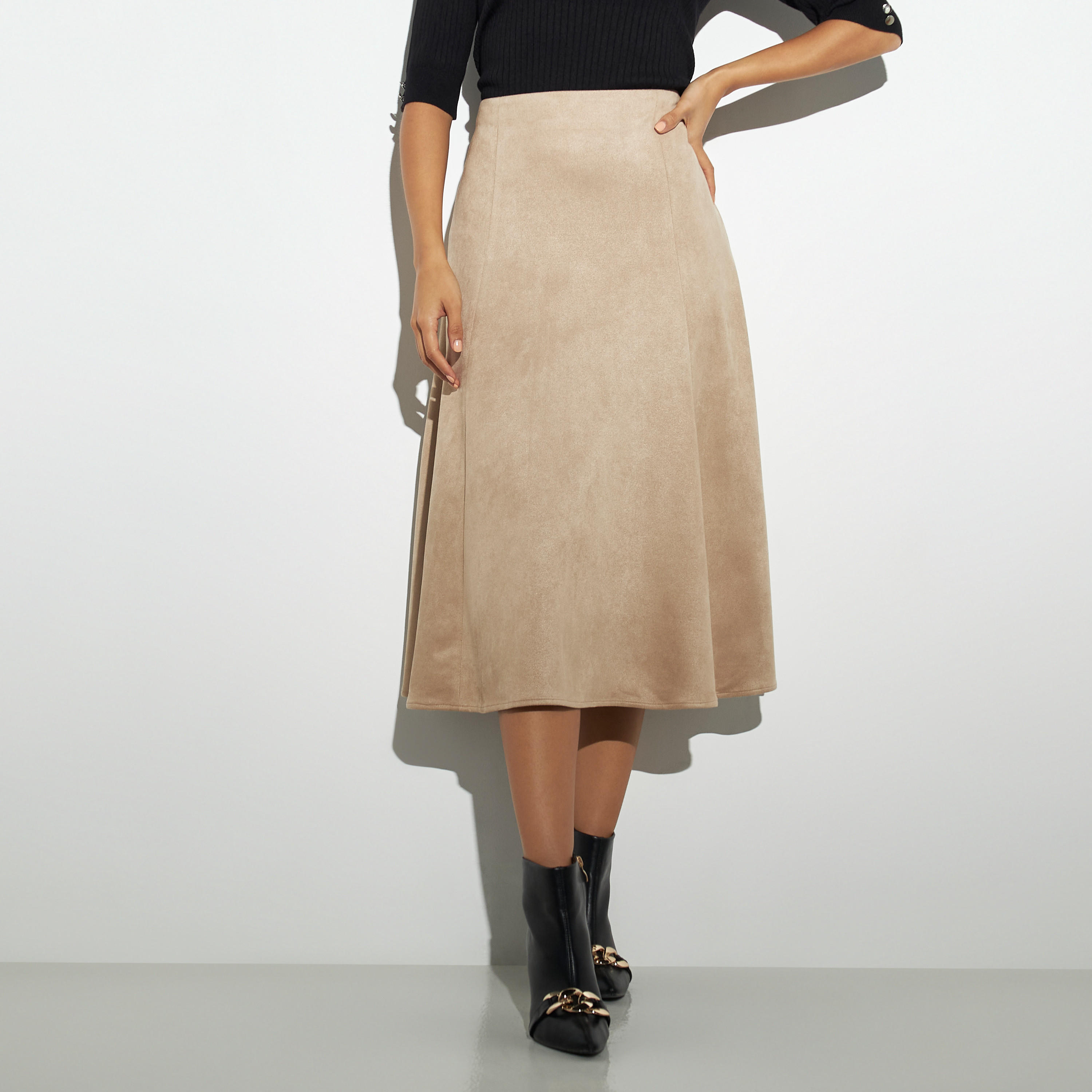تنورة إيه لاين ميدي بألواح-women-clothing-bottoms-skirts-image-1