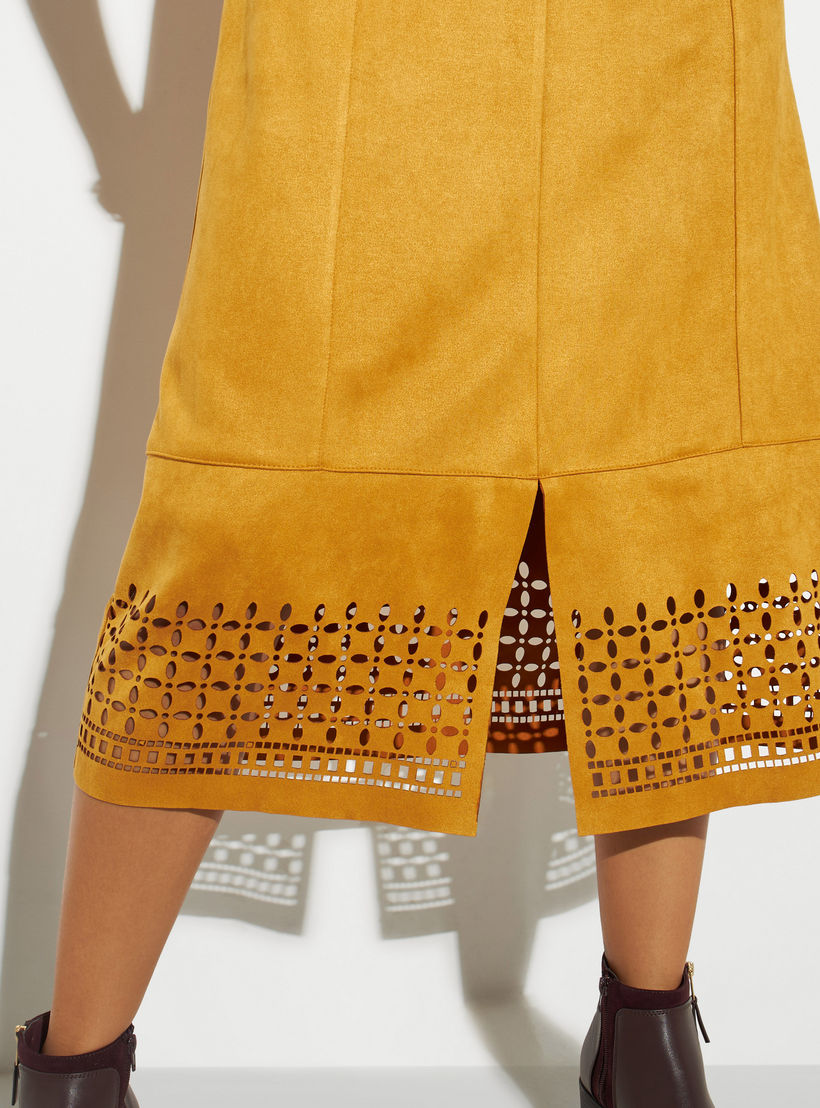 فستان ميدي إيه لاين بأكمام قصيرة وأربطة-women-clothing-dresses-image-5