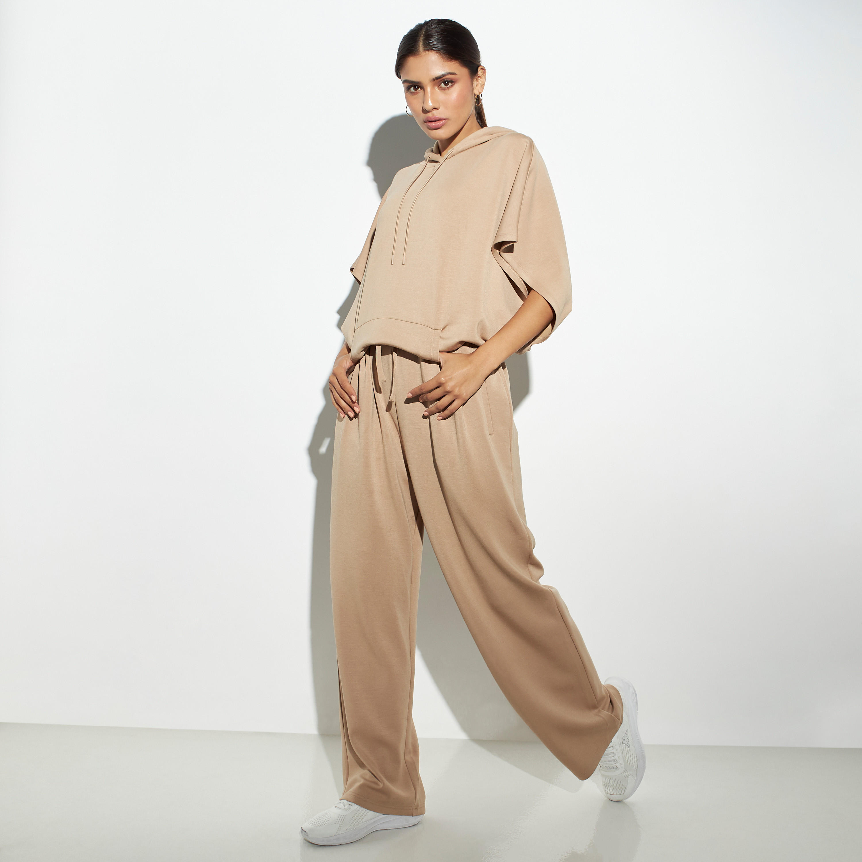 بنطلون سادة واسع السّاقين برباط إغلاق-women-clothing-bottoms-trousers-image-3