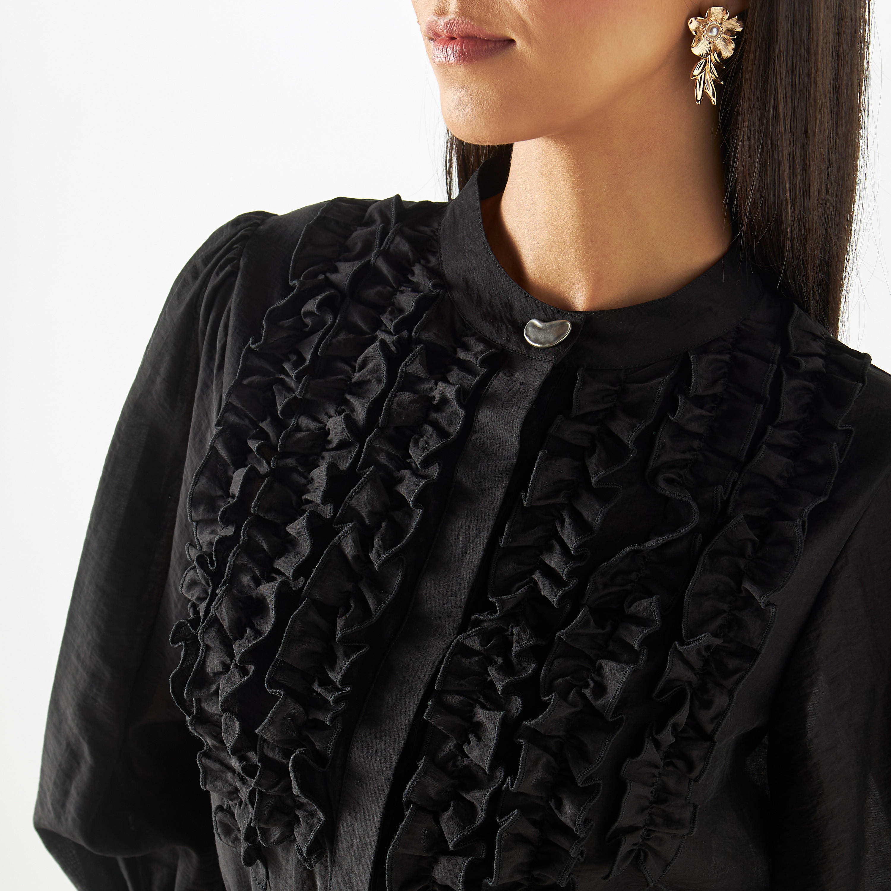 قميص بياقة ماندارين وأكمام بيشوب طويلة-women-clothing-shirtsandblouses-shirts-image-4