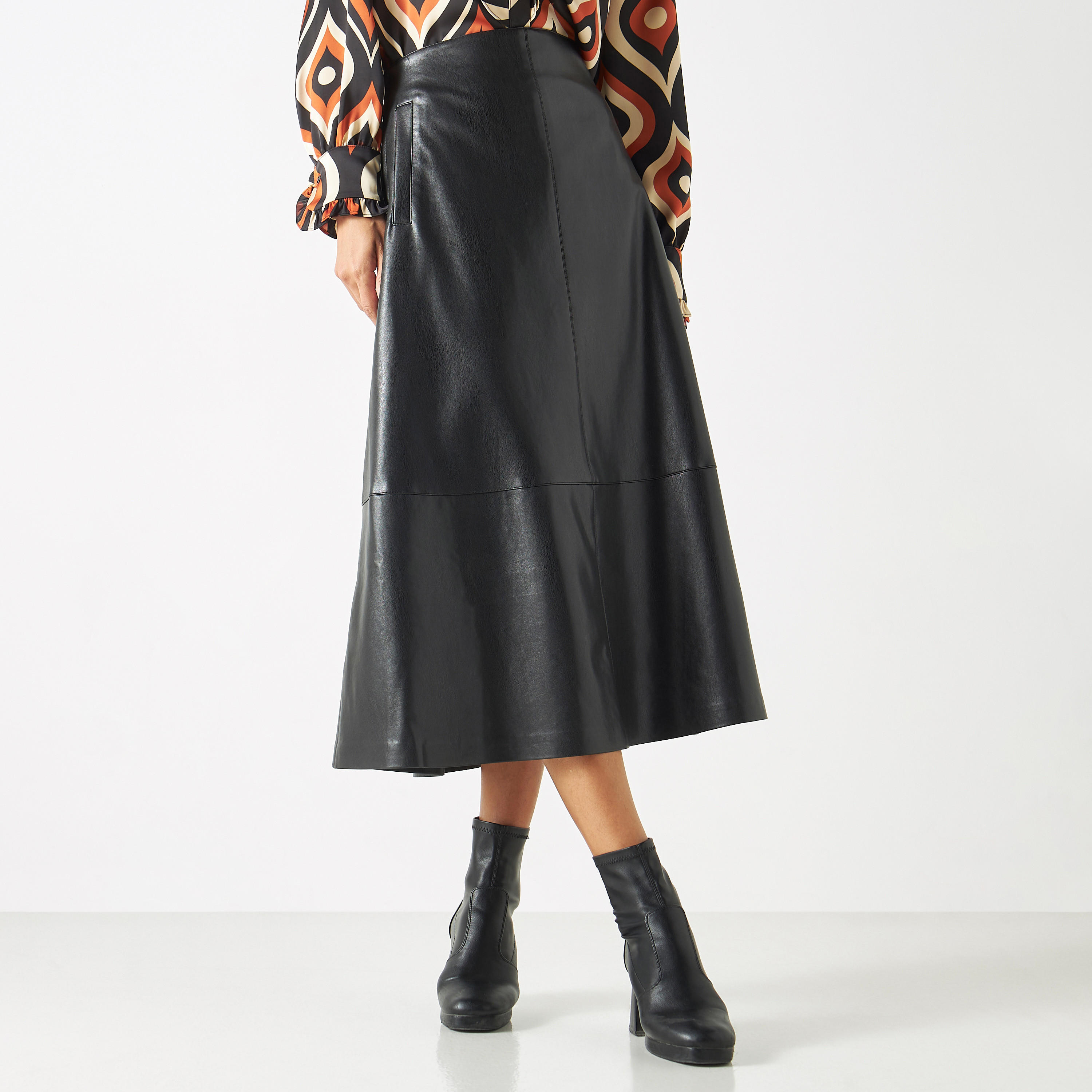 تنورة ميدي إيه لاين بسحاب للإغلاق وجيوب-women-clothing-bottoms-skirts-image-1