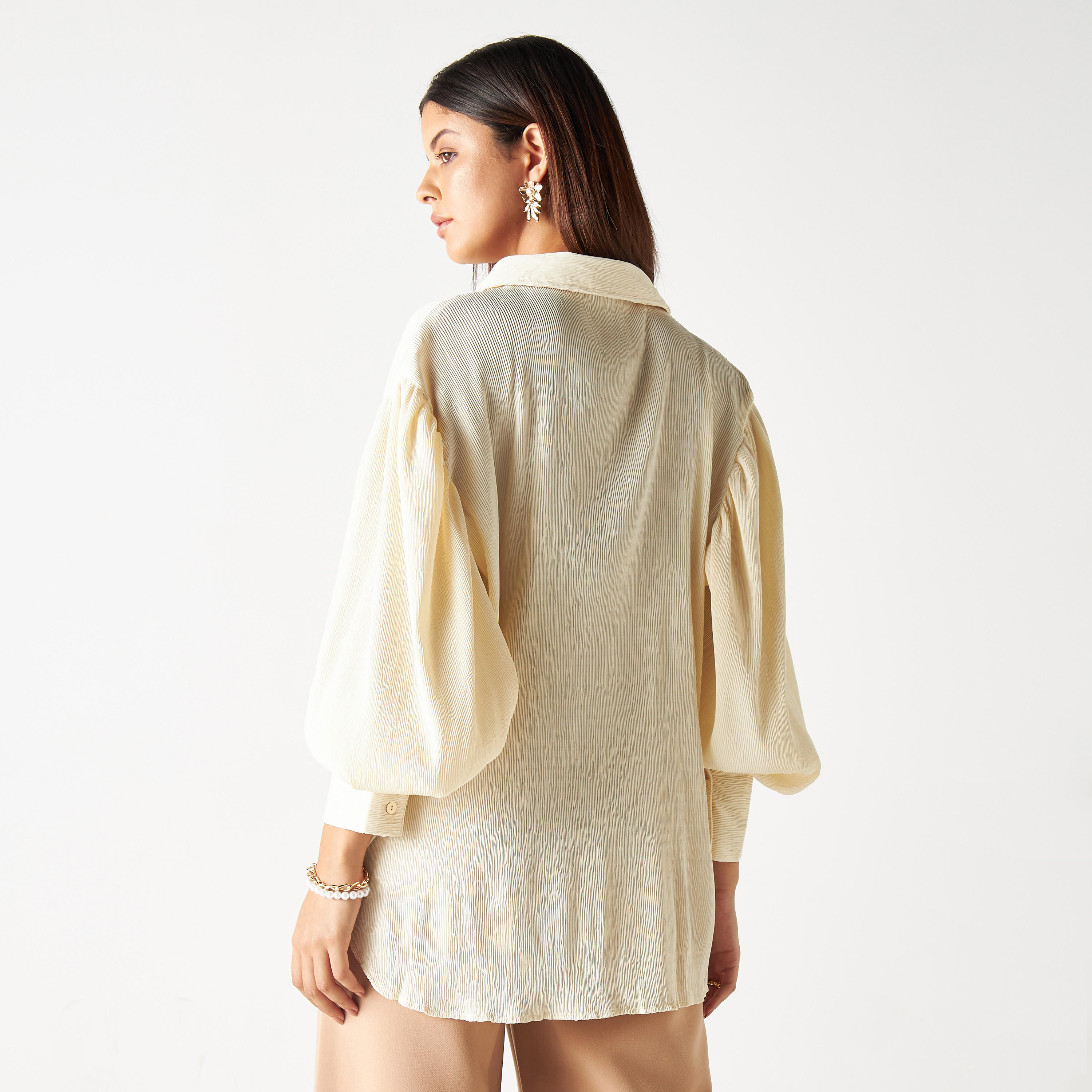 قميص بارز الملمس بأكمام بيشوب-women-clothing-shirtsandblouses-shirts-image-3