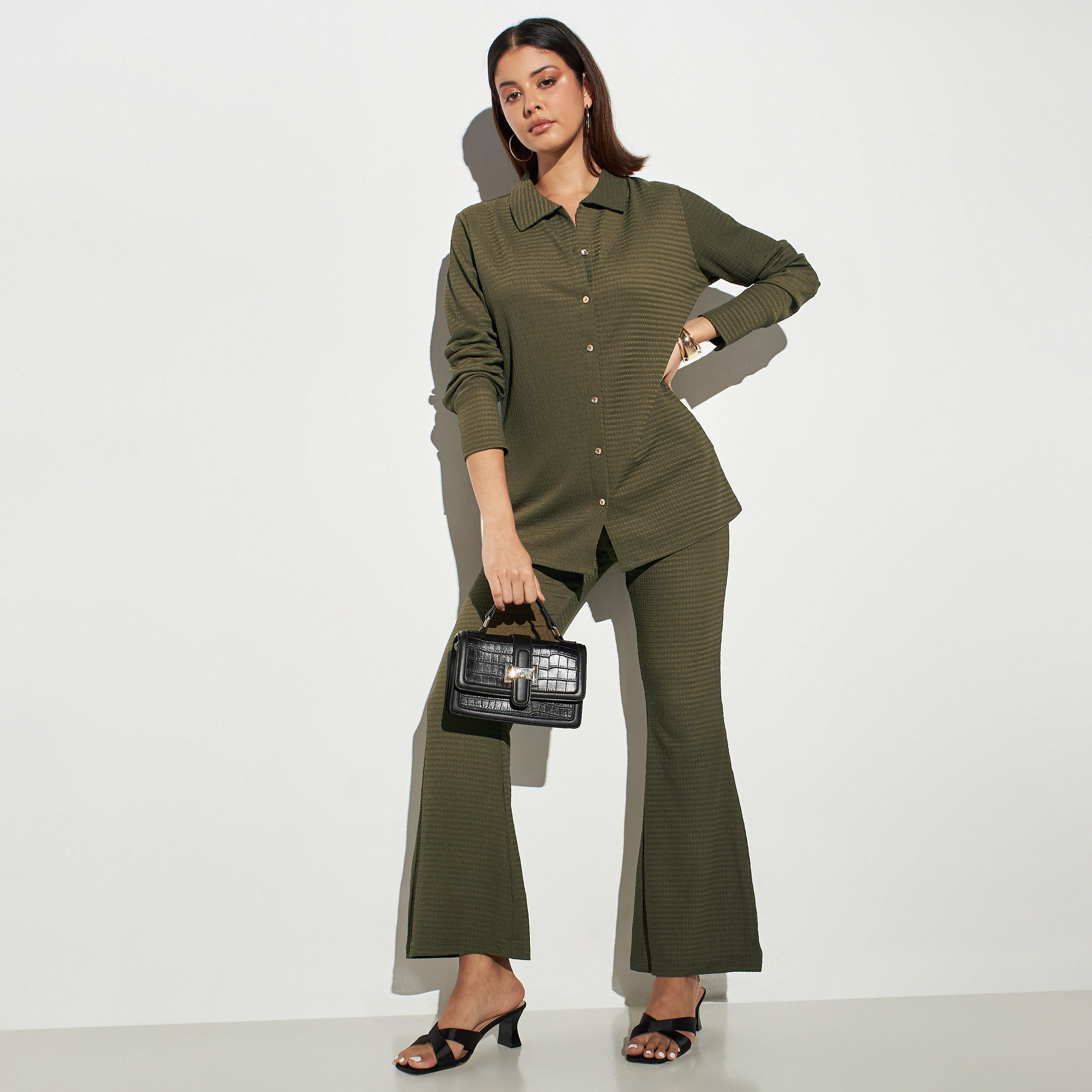 Textured Shirt with Long Sleeves-women-clothing-shirtsandblouses-shirts-image-2