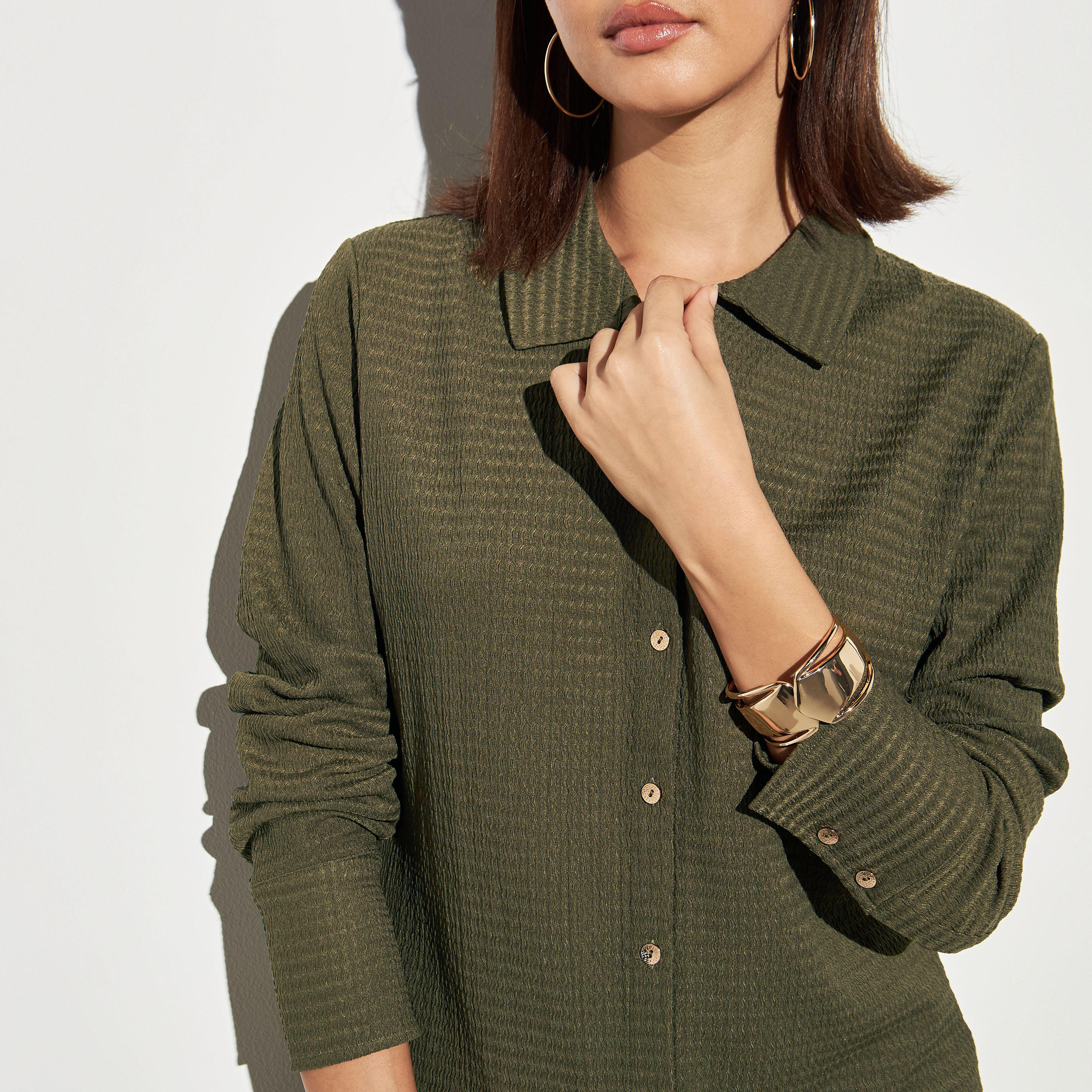 Textured Shirt with Long Sleeves-women-clothing-shirtsandblouses-shirts-image-4