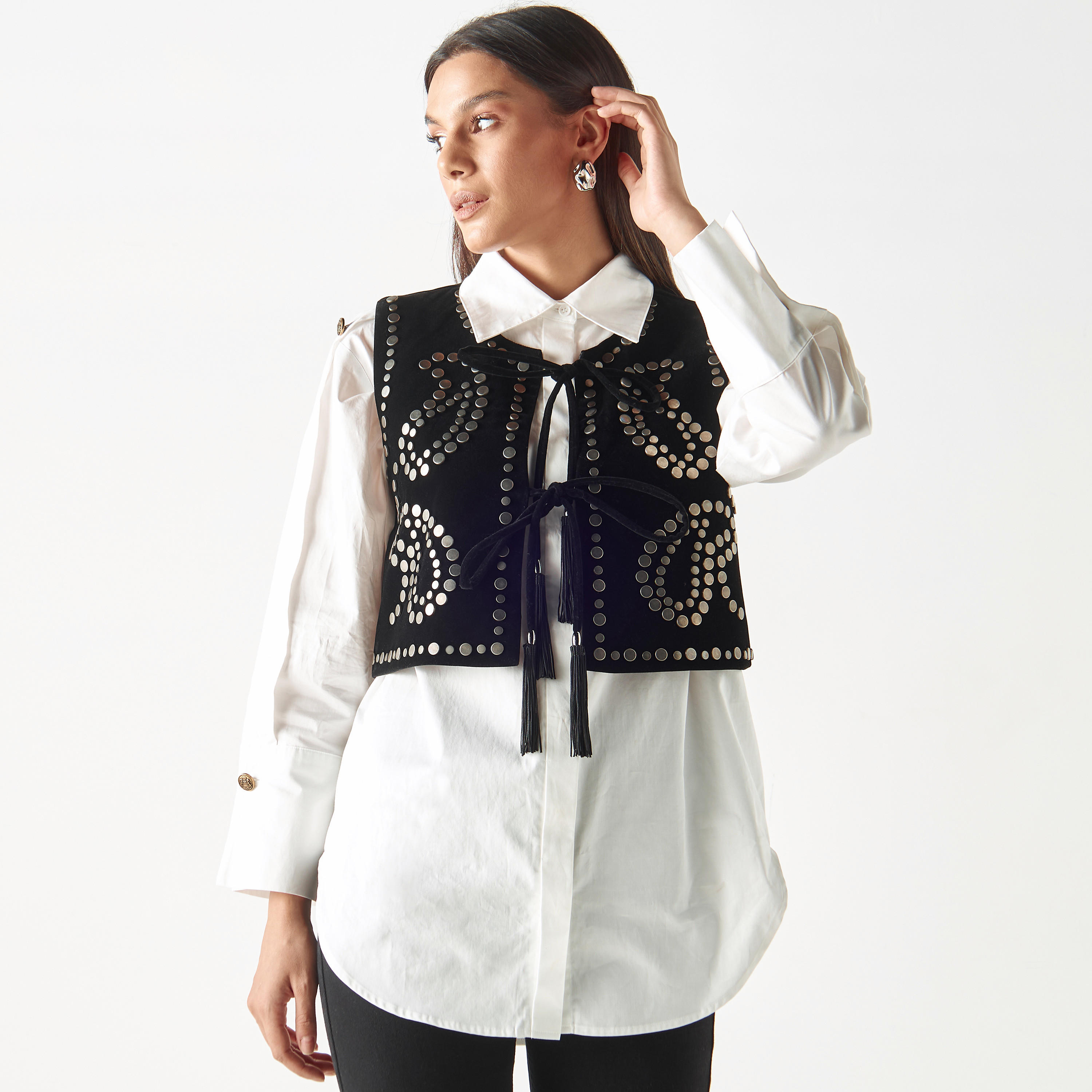 سترة مزيّنة بأربطة-women-clothing-shirtsandblouses-blouses-image-1