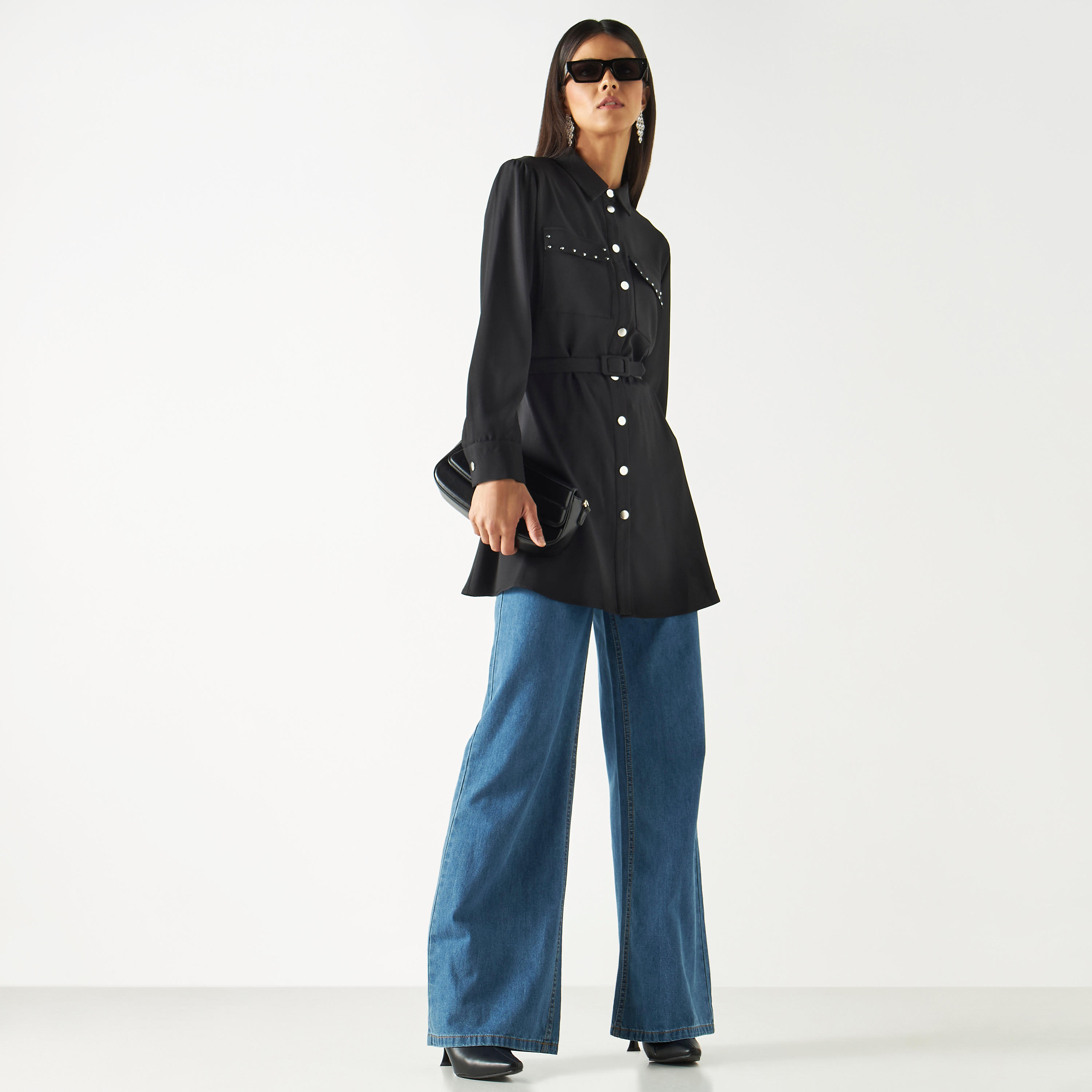 شاكيت طويل مرصّع بأكمام طويلة وحزام-women-winterwear-coatsandjackets-jackets-image-2