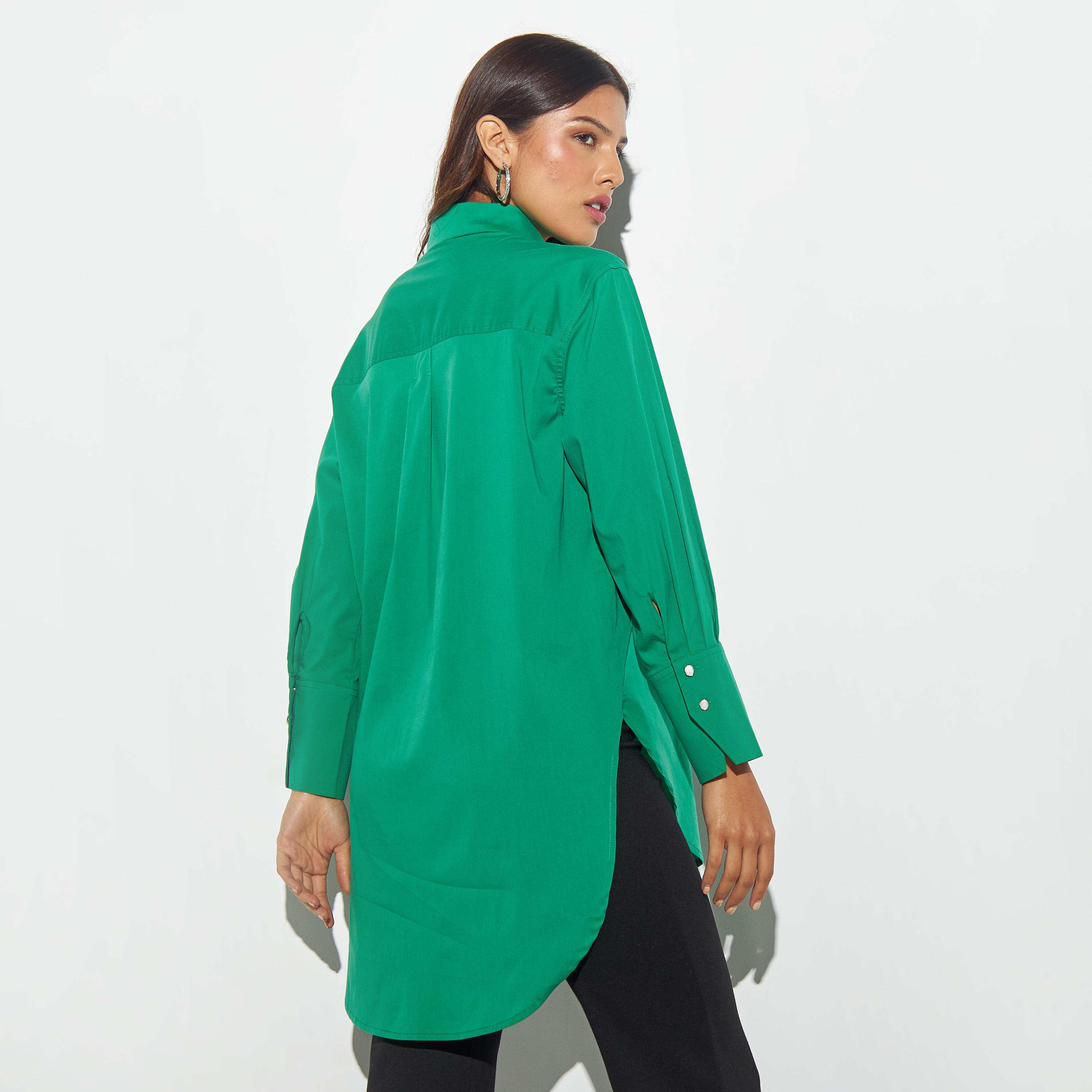 قميص بأكمام طويلة وحواف غير متماثلة-women-clothing-shirtsandblouses-shirts-image-2