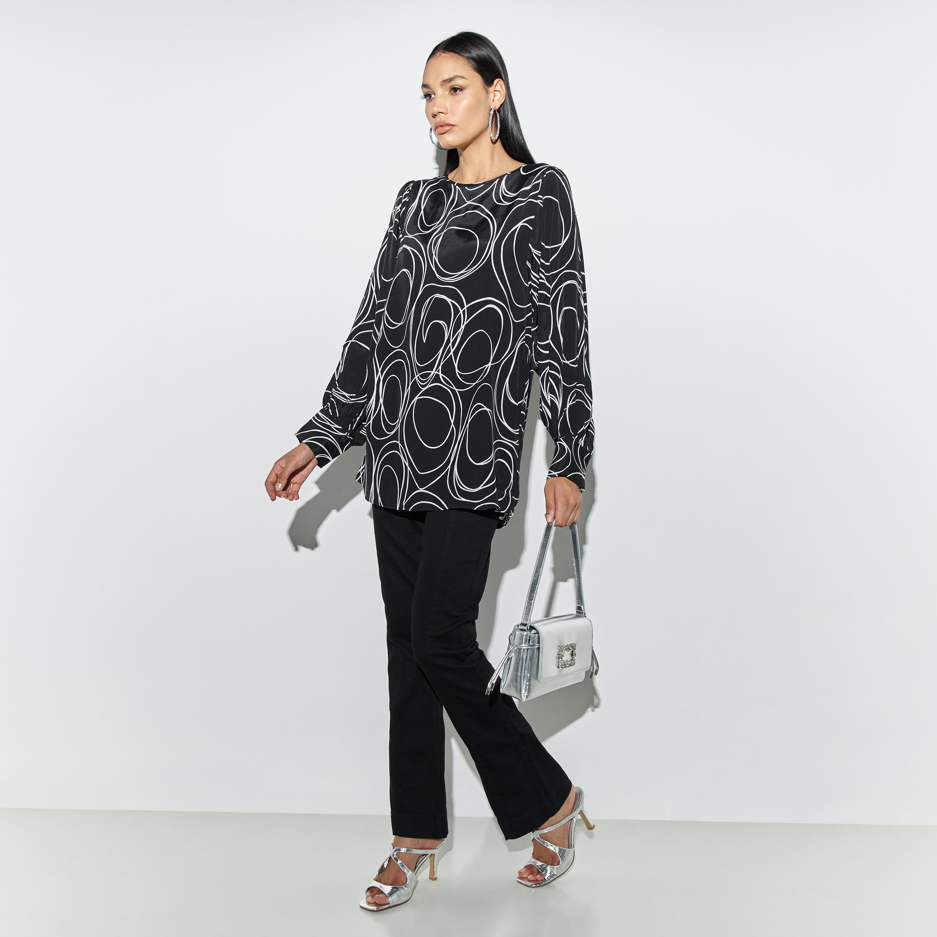 All-Over Print Top with Volume Sleeves-women-clothing-shirtsandblouses-blouses-image-2