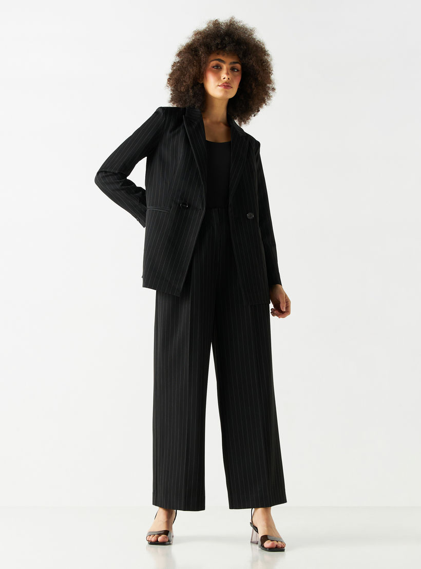 Striped Blazer with Peak Lapel and Pockets-women-clothing-coatsandjackets-blazers-image-2