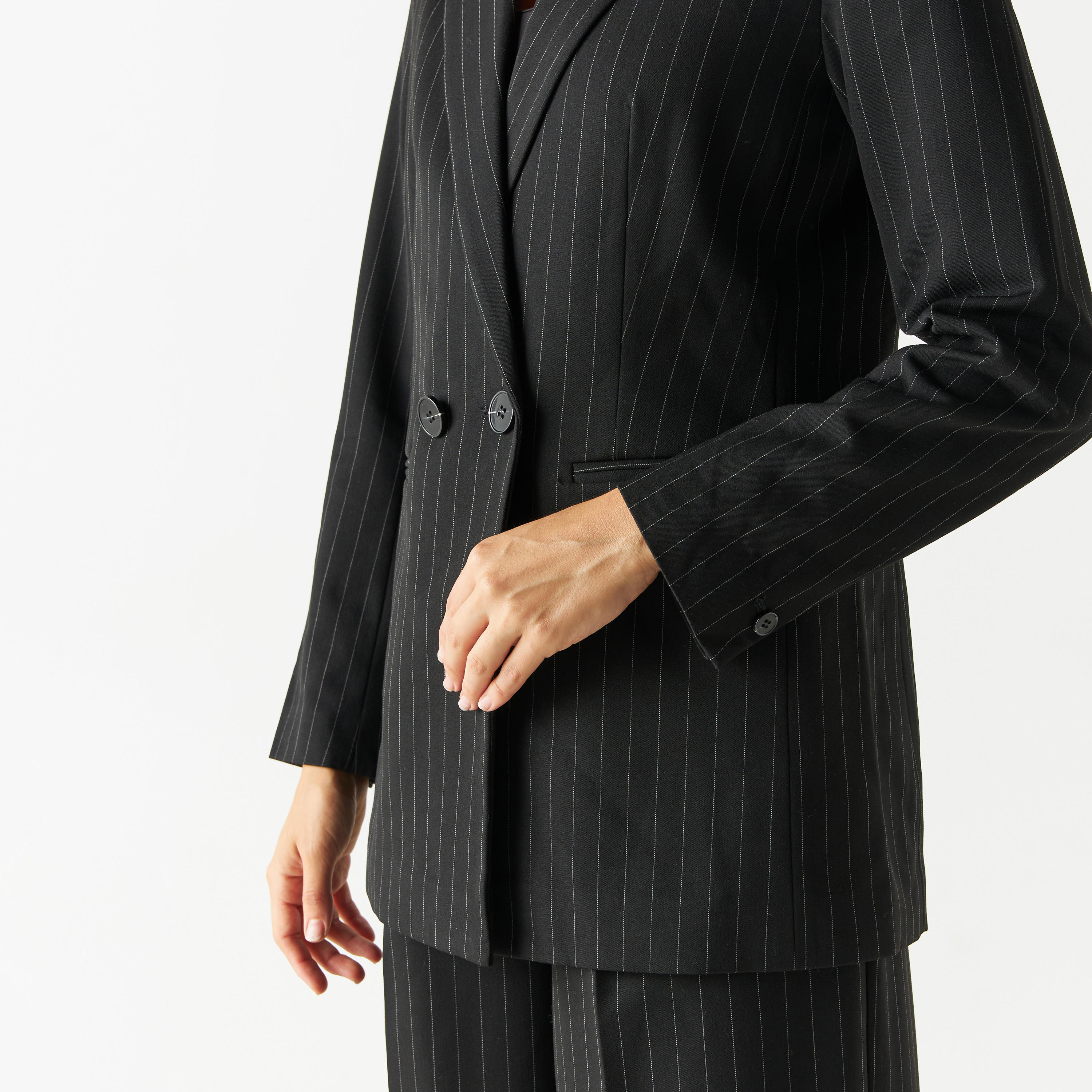 Striped Blazer with Peak Lapel and Pockets-women-clothing-coatsandjackets-blazers-image-4