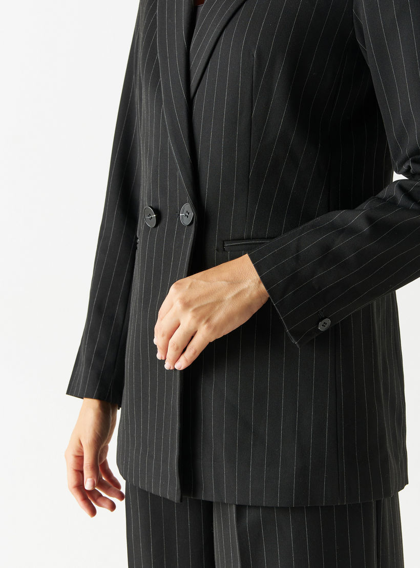 Striped Blazer with Peak Lapel and Pockets-women-clothing-coatsandjackets-blazers-image-4