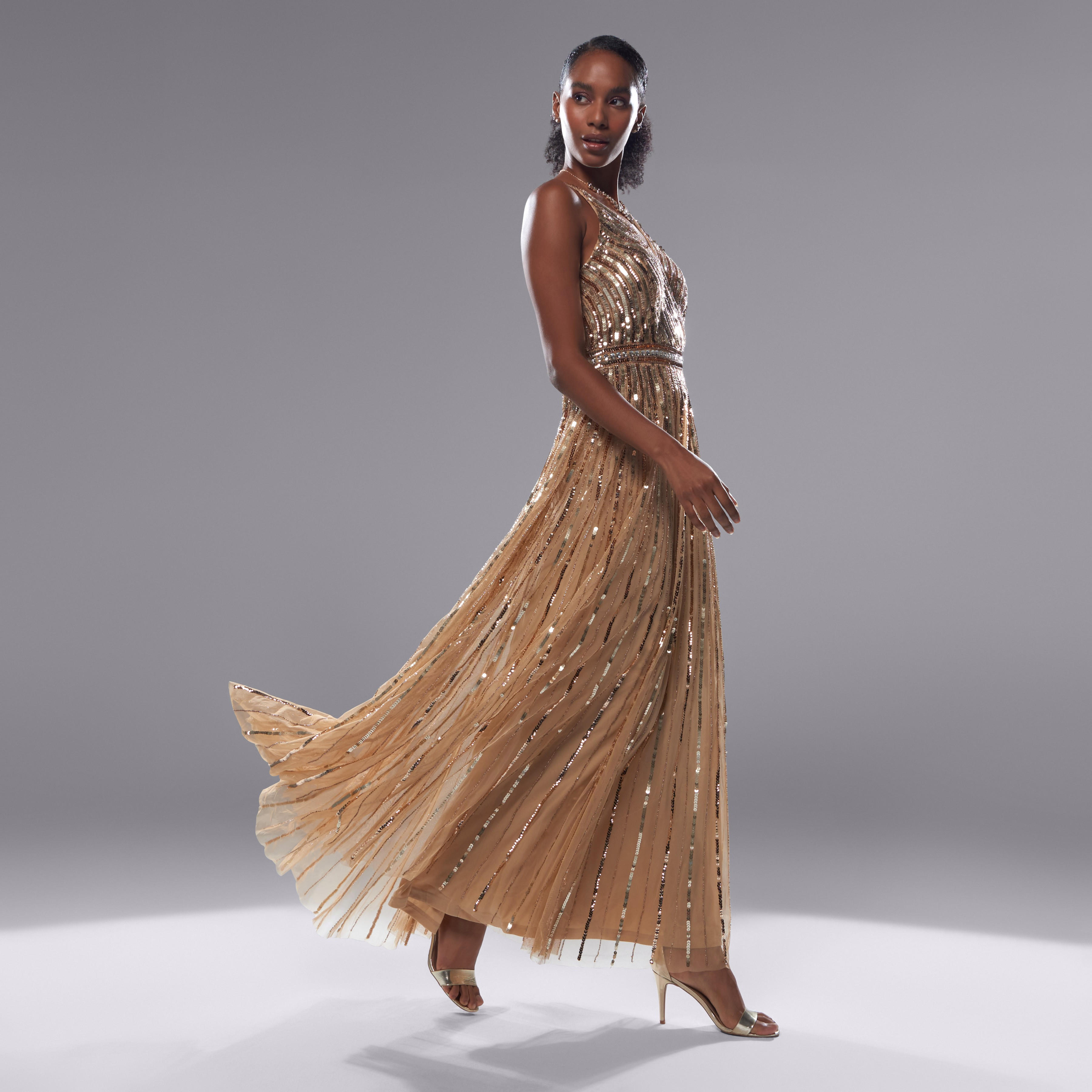 فستان طويل دون أكمام مزيّن بياقة v وأكمام رفيعة-women-clothing-dresses-image-1