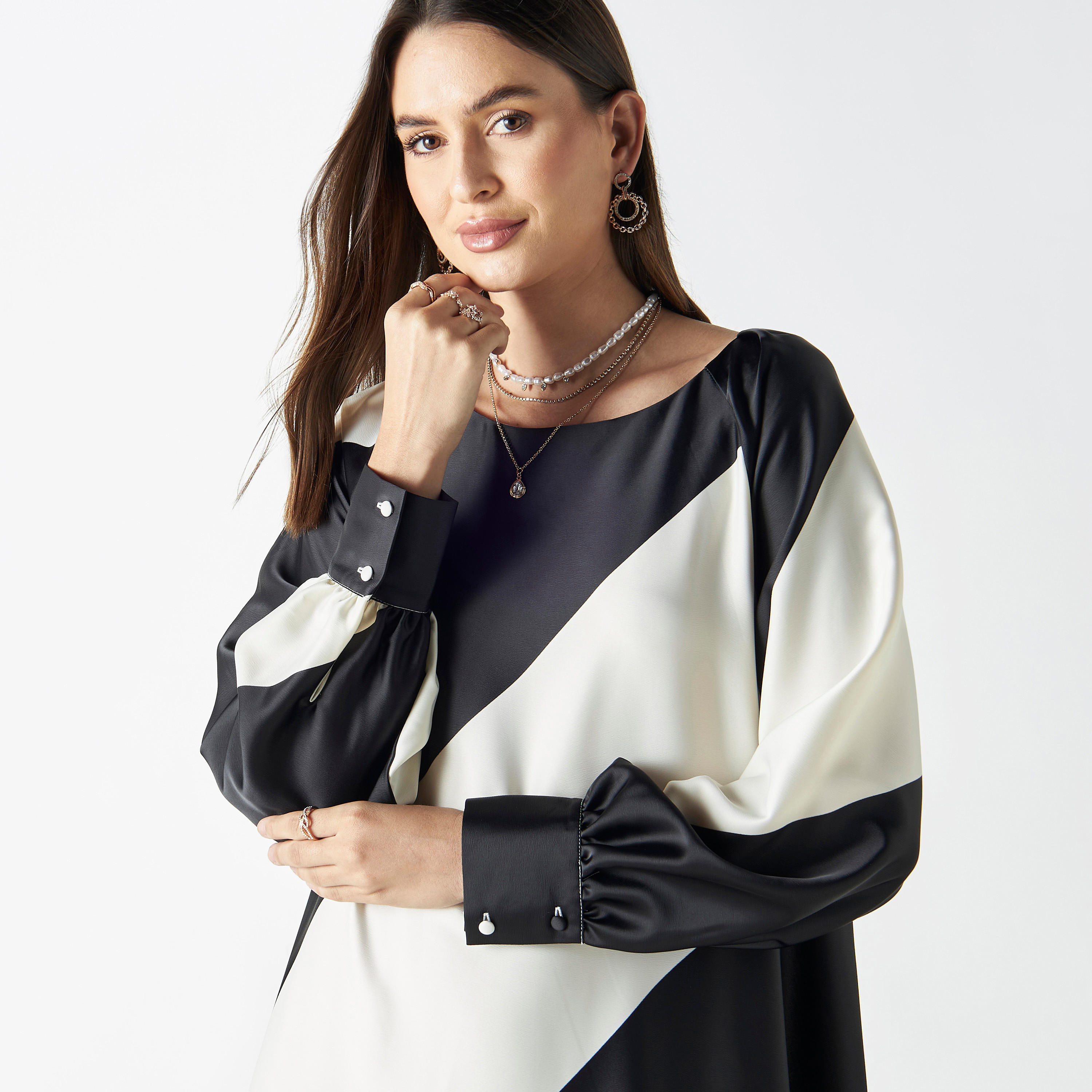 فستان ماكسي واسع بطبعات وأكمام طويلة-women-clothing-dresses-image-1