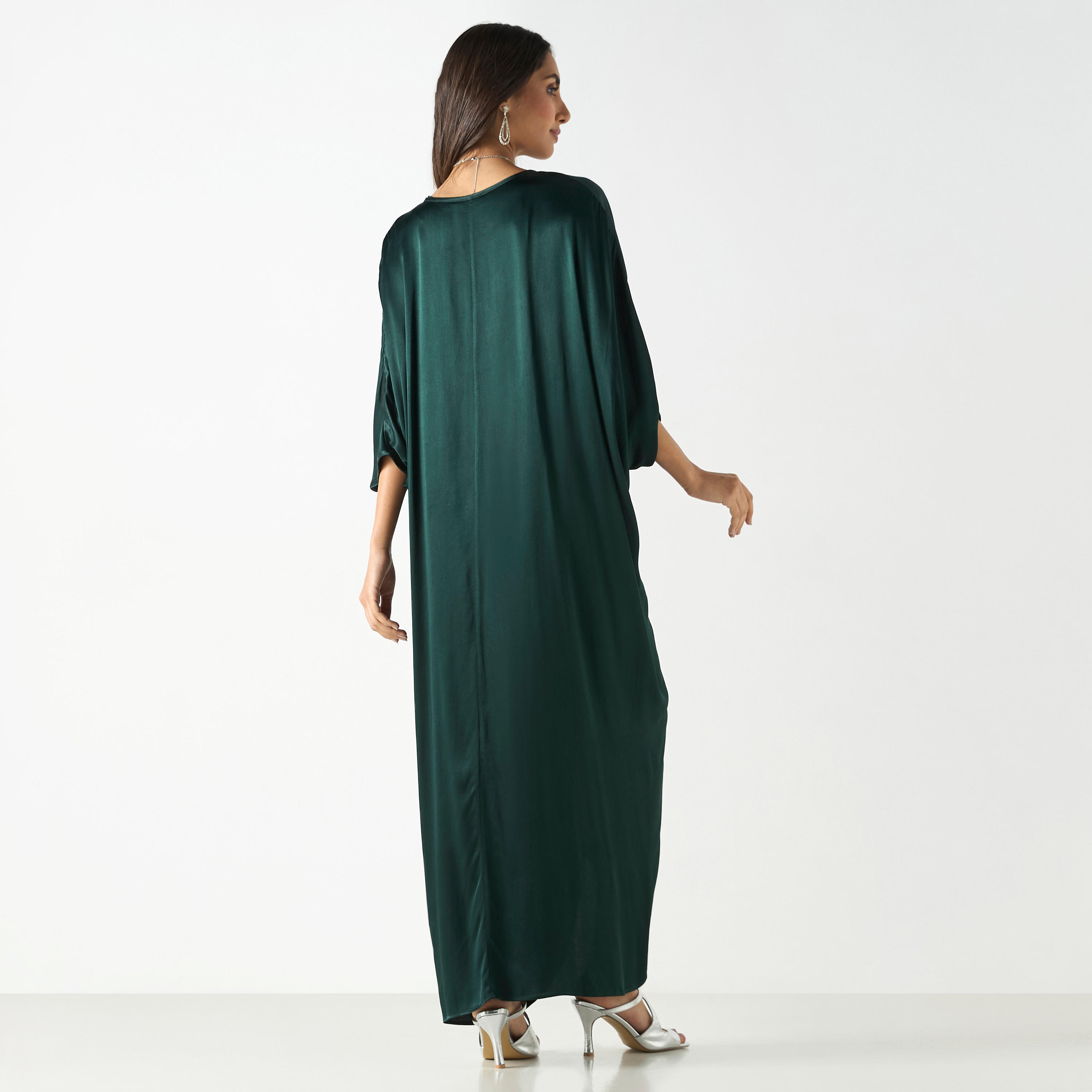 فستان قفطان بياقة V وأربطة-women-clothing-dresses-image-3