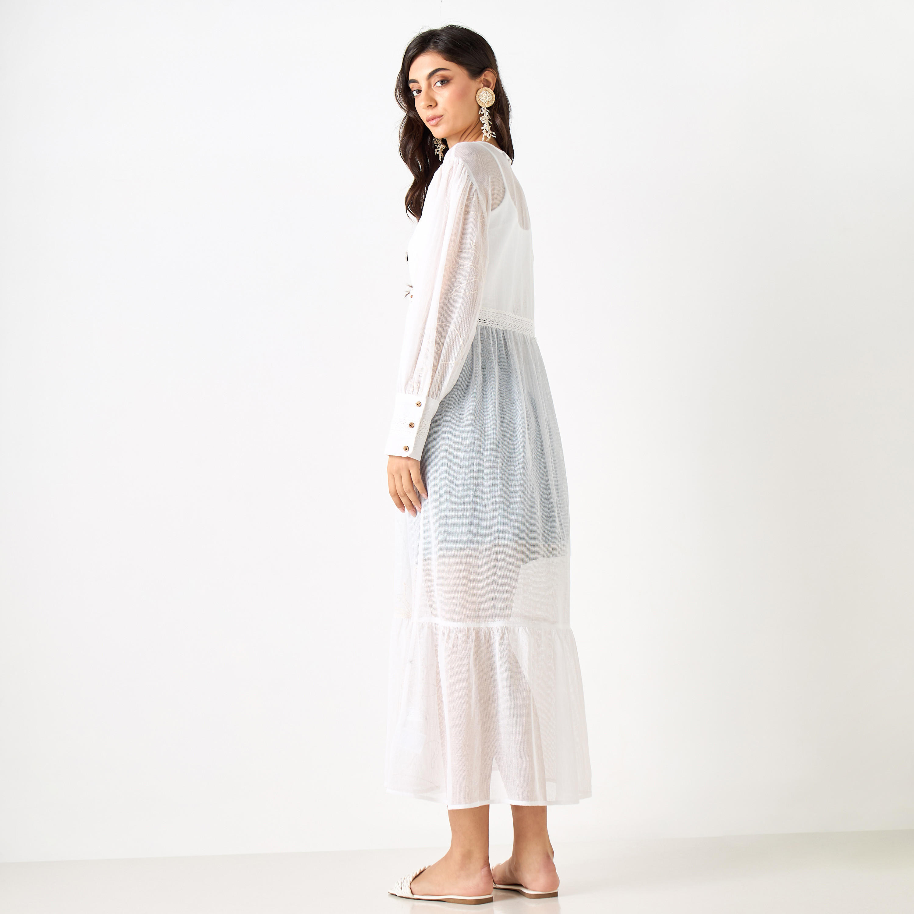 Embellished Longline Cotton Shrug with Tie-Ups and Bishop Sleeves-women-clothing-shirtsandblouses-blouses-image-3
