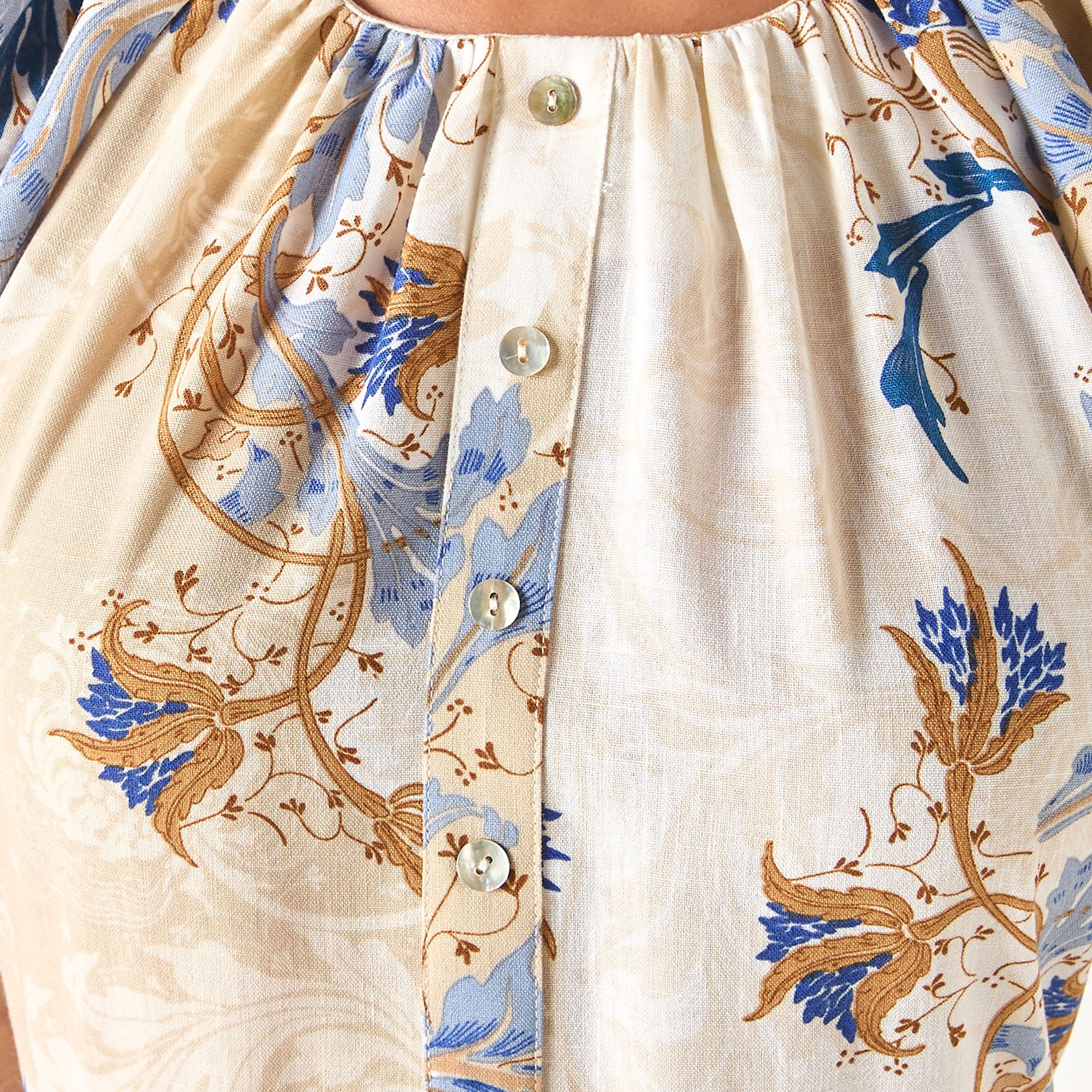 All-Over Print Midi Dress with Balloon Sleeves-women-clothing-dresses-image-5