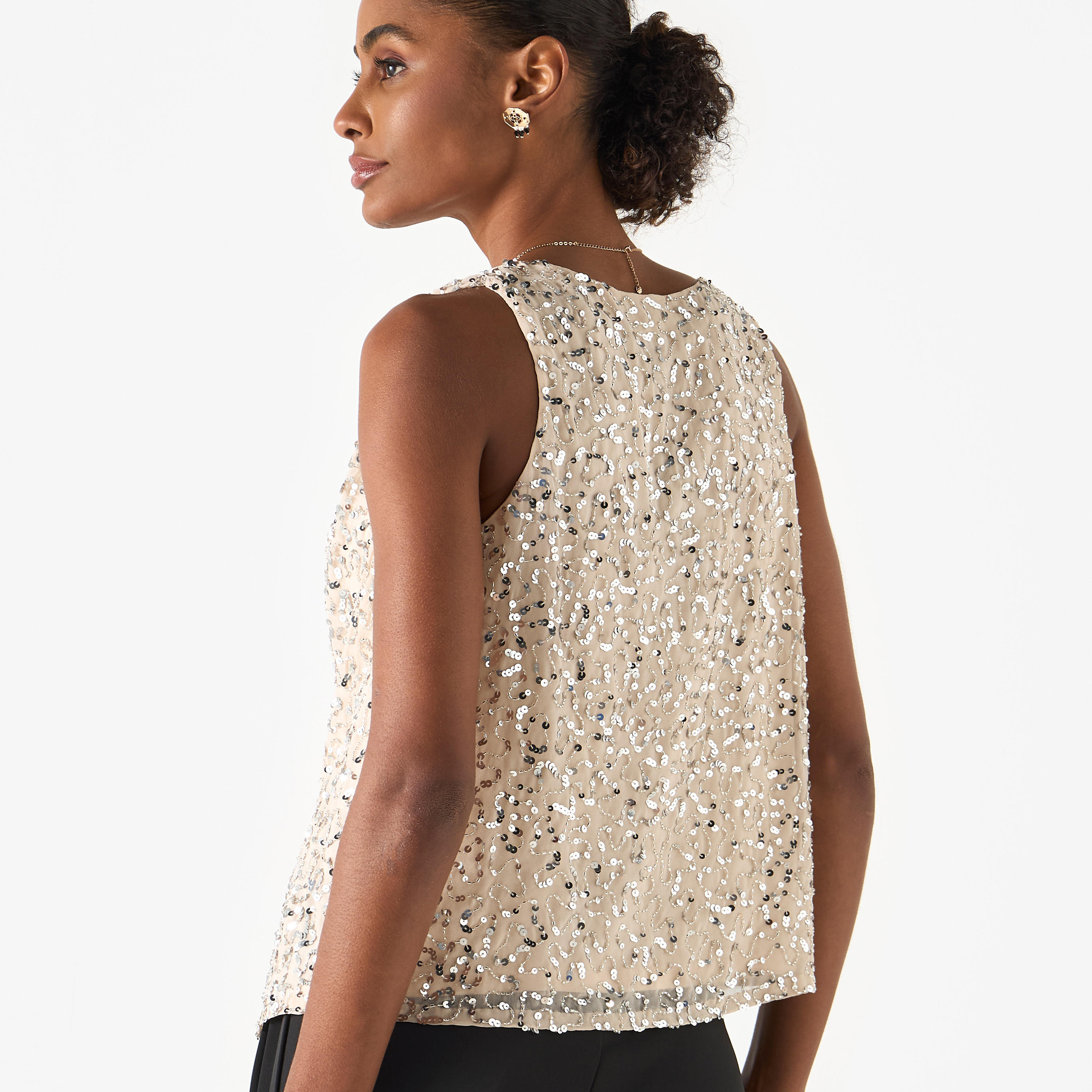 بلوزة دون أكمام بِياقة منسدلة وتزيينات ترتر-women-clothing-shirtsandblouses-blouses-image-7