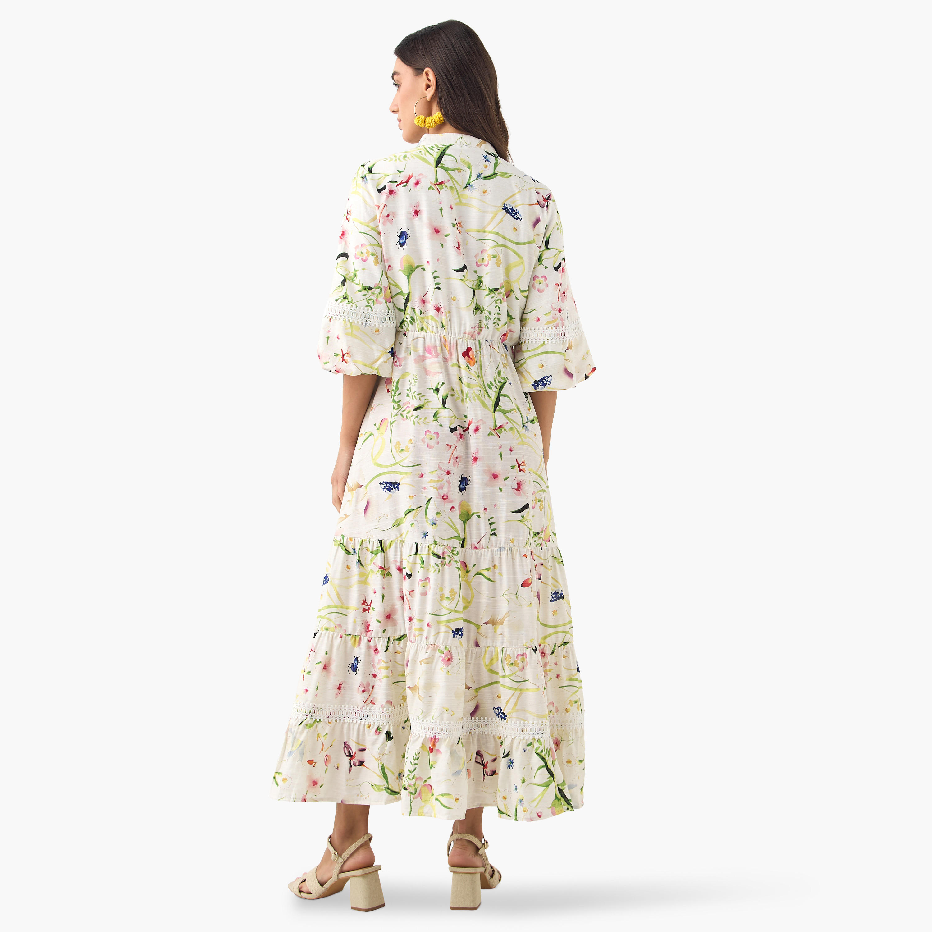 فستان متعدد الطبقات بياقة ماندرارين وطبعات أزهار-women-clothing-dresses-image-3