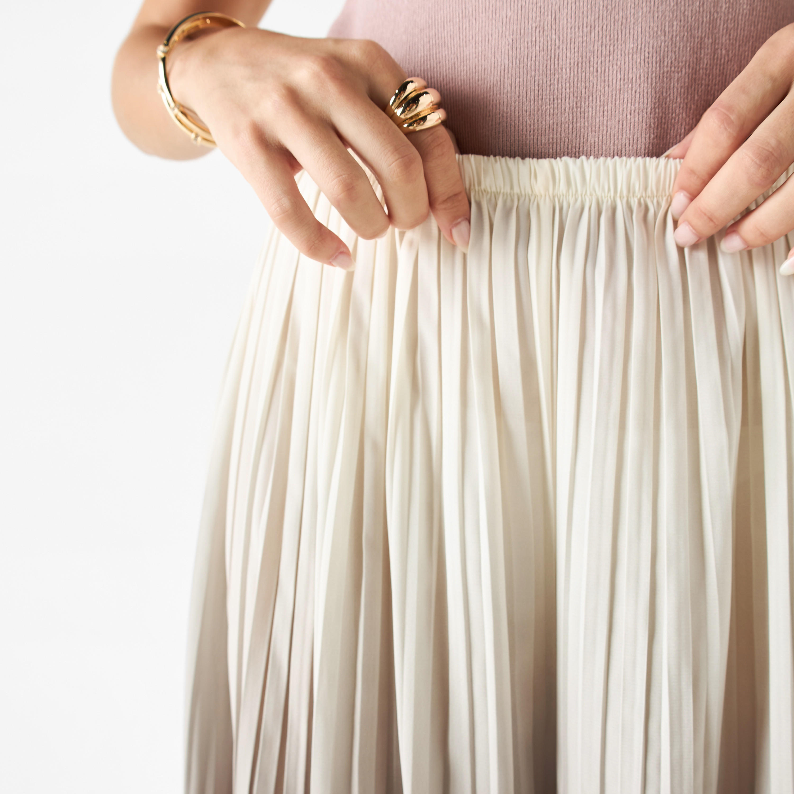 بنطلون واسع الساقين بخصر مطاطي ولون متدرج-women-clothing-trousers-image-4