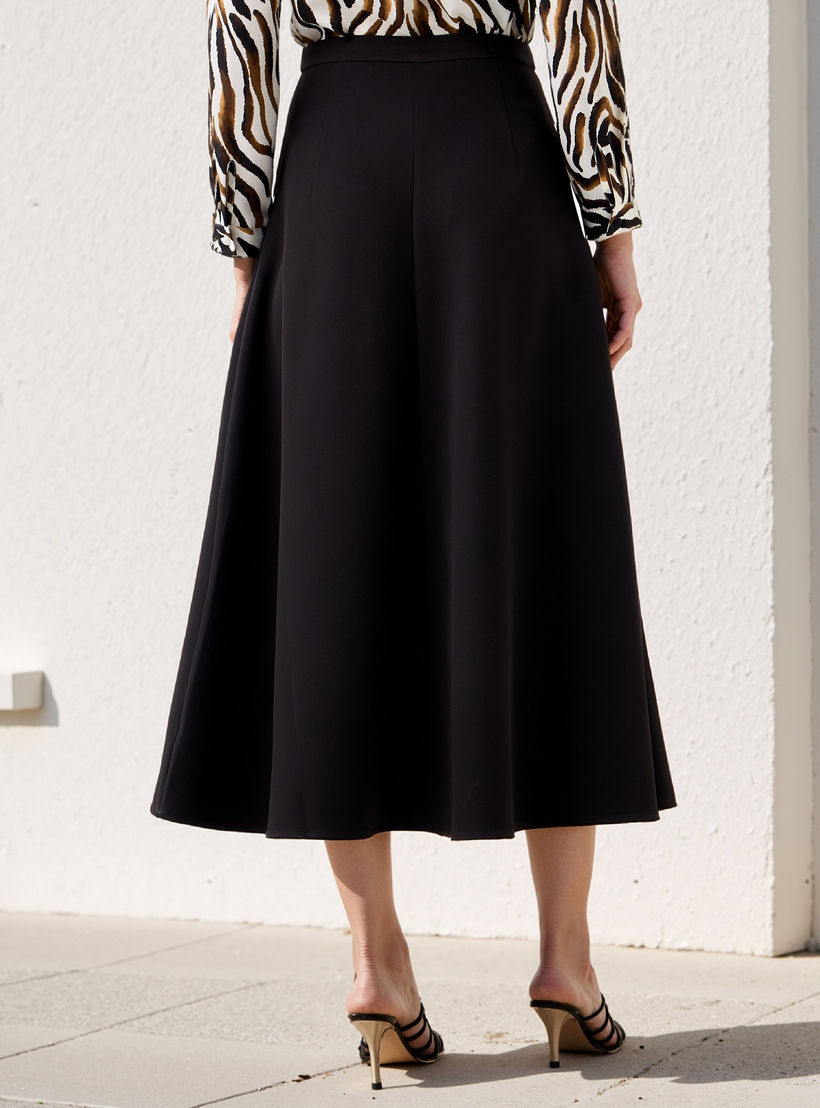 تنّورة إيه لاين ميدي بسحاب إغلاق وتفاصيل جيب-women-clothing-bottoms-skirts-image-3