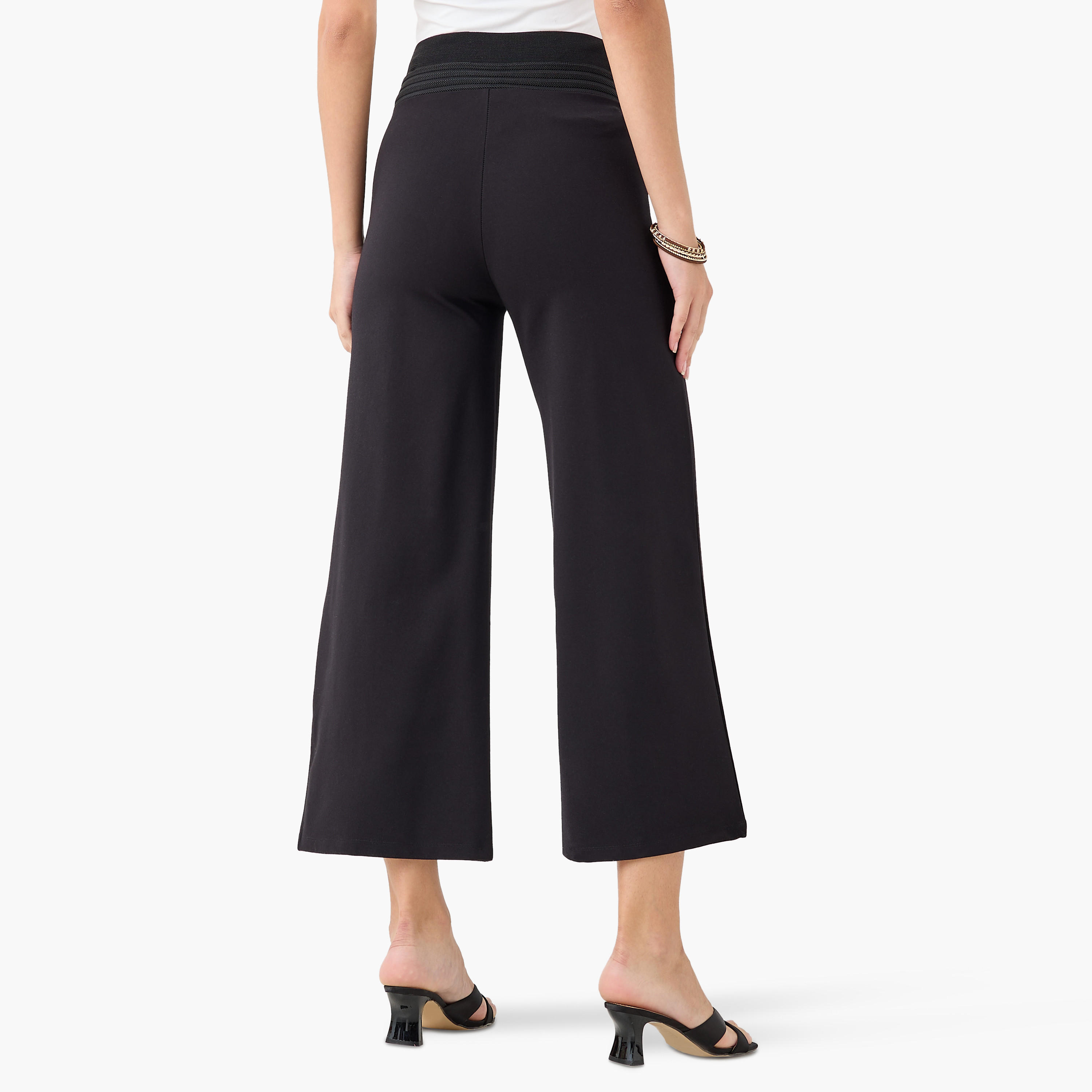 Wide Leg Ponte Pants with Elasticated Waistband-women-clothing-bottoms-leggings-image-3