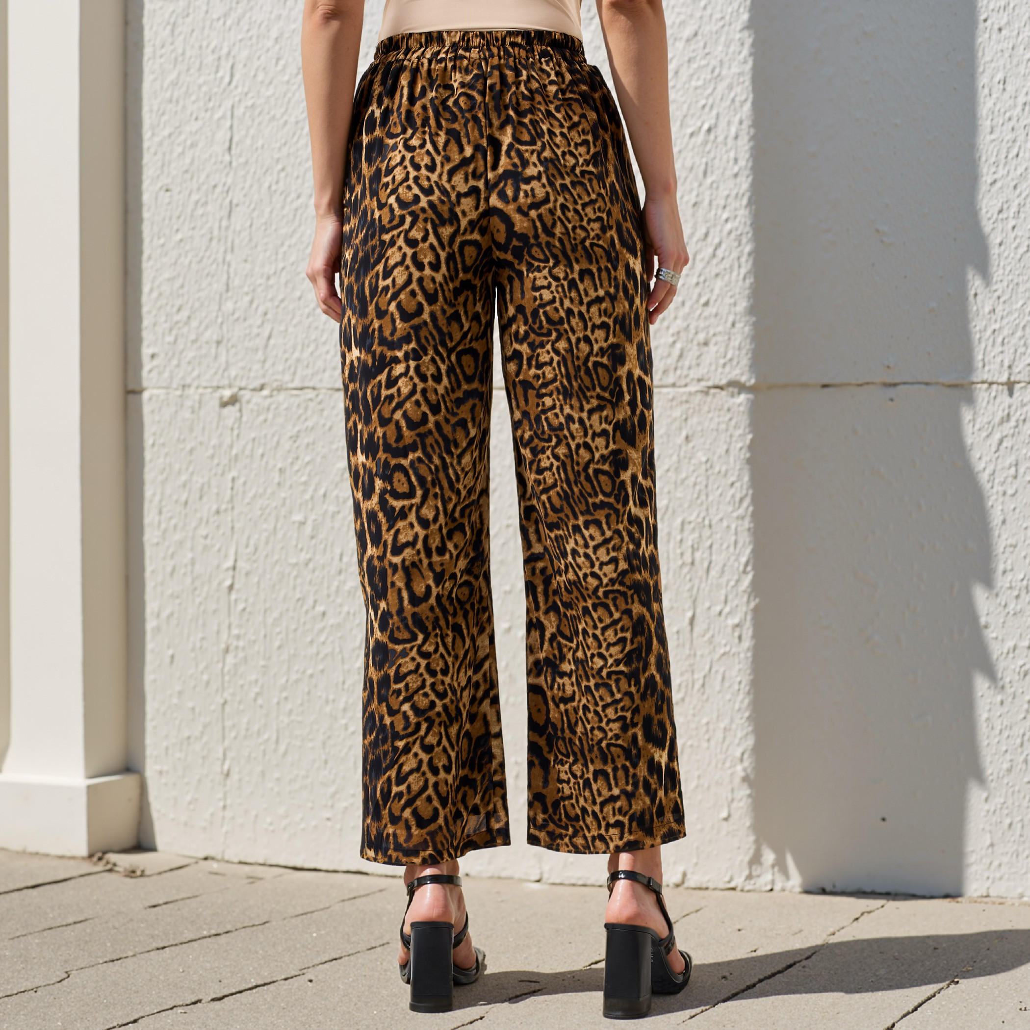 بنطلون بالازو واسع الساقين بطبعات وخصر متوسط الارتفاع-women-clothing-bottoms-trousers-image-3