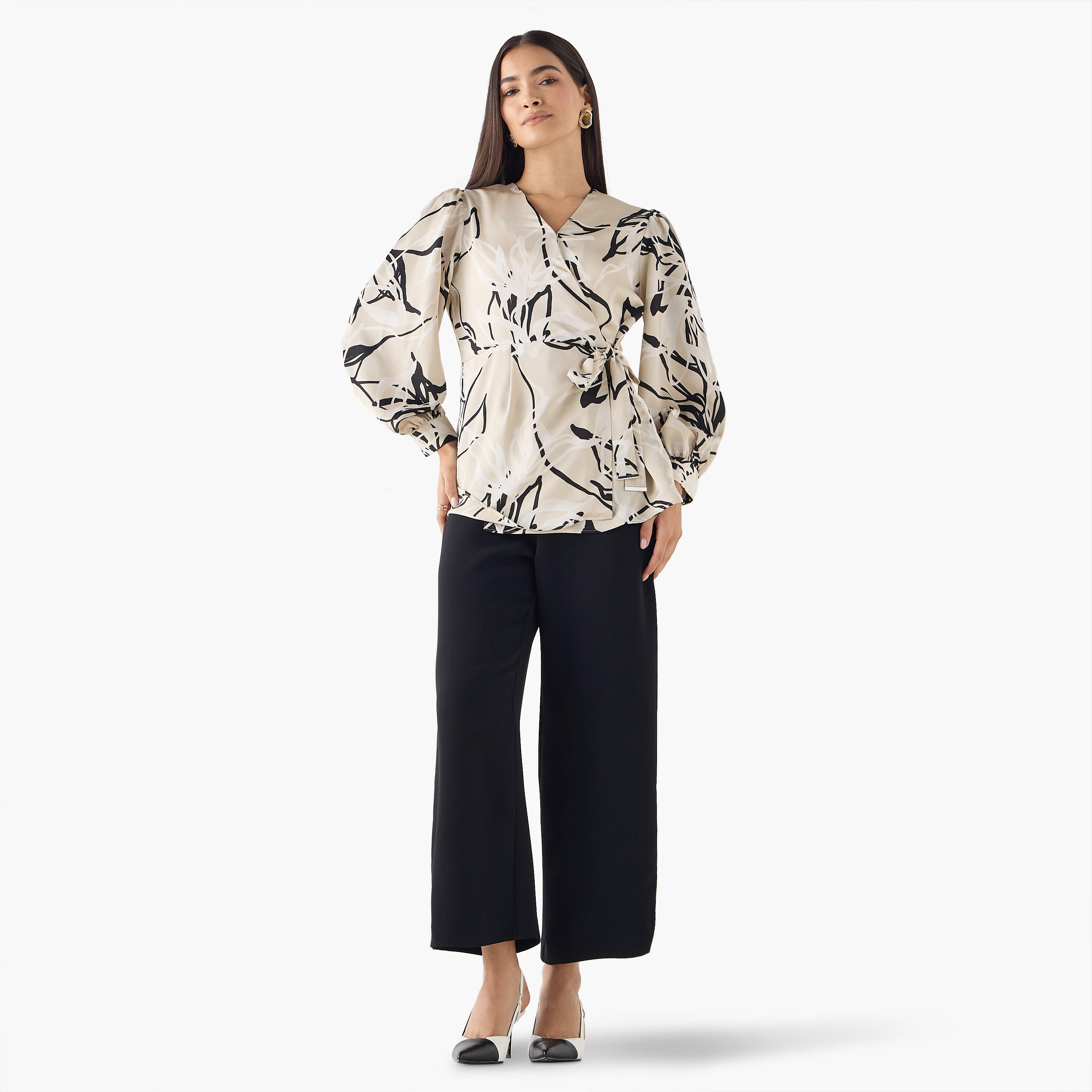 Semi-Elasticated Waist Pants-women-clothing-bottoms-trousers-image-2