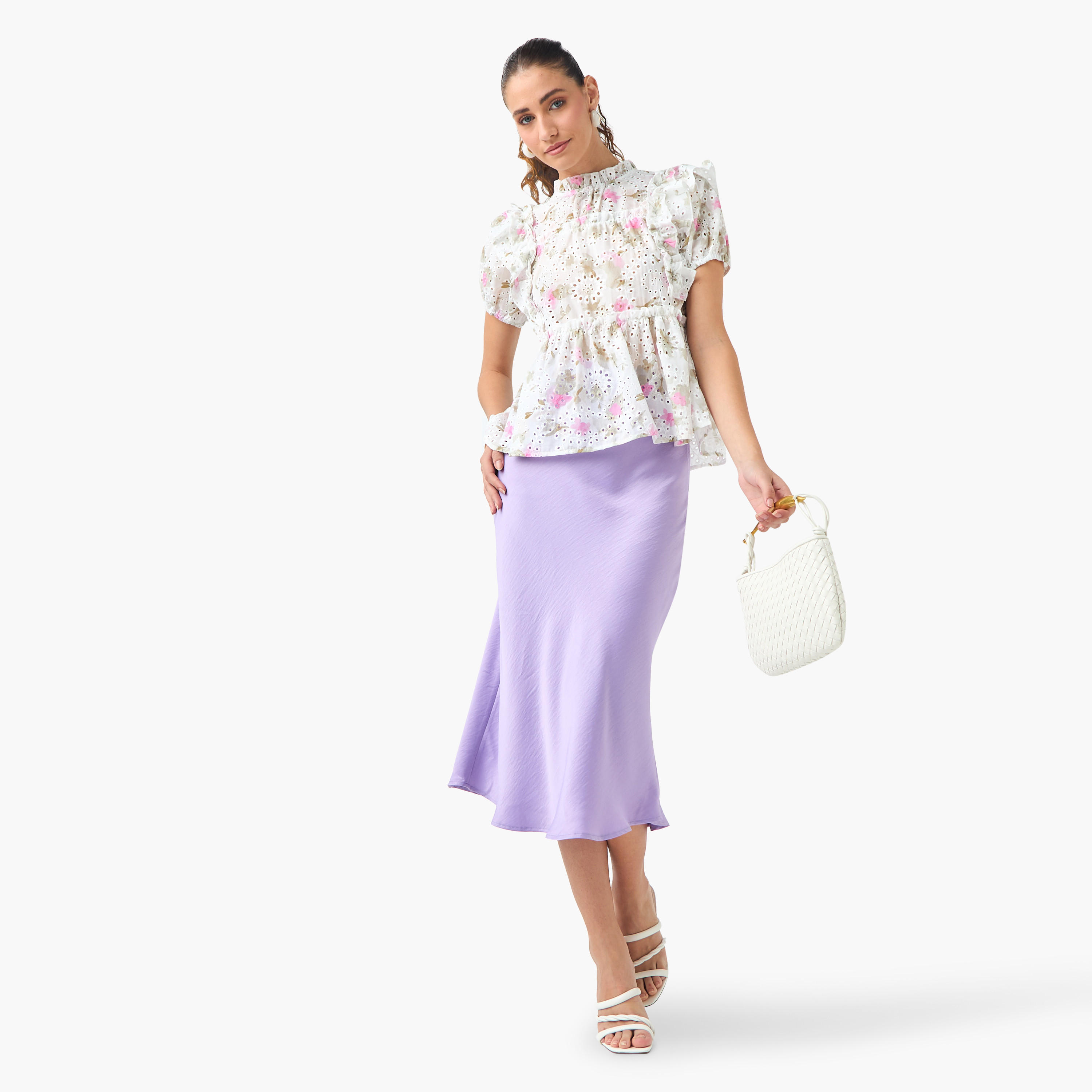تنورة ميدي ستان إيه لاين بسحاب إغلاق-women-clothing-skirts-image-2